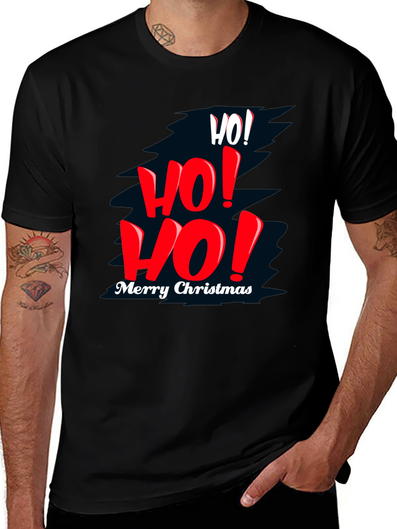 Festive Christmas T-Shirt - Ho! Ho! Ho!