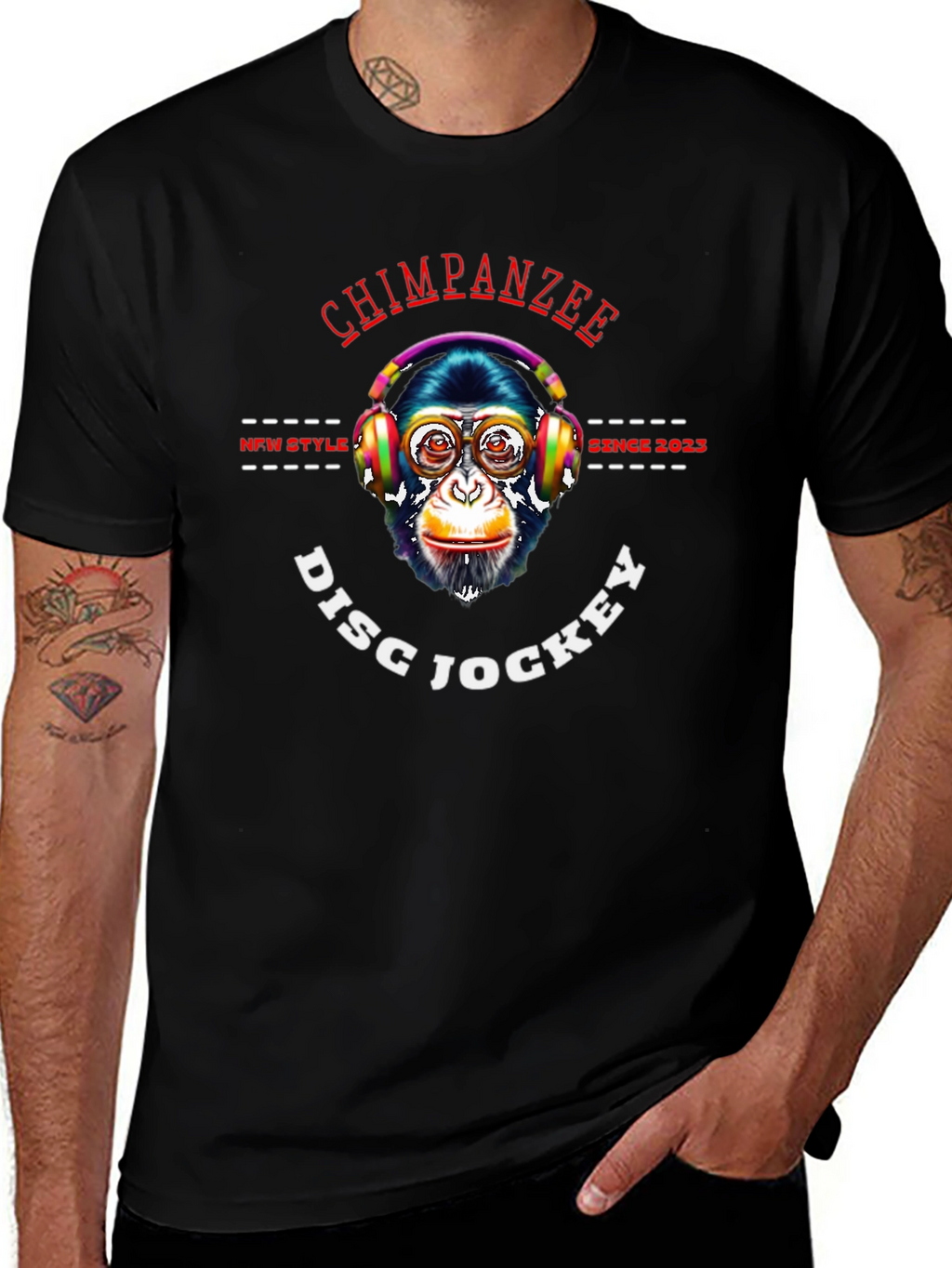 Chimpanzee DJ Graphic Tee - New Style Since 2023!