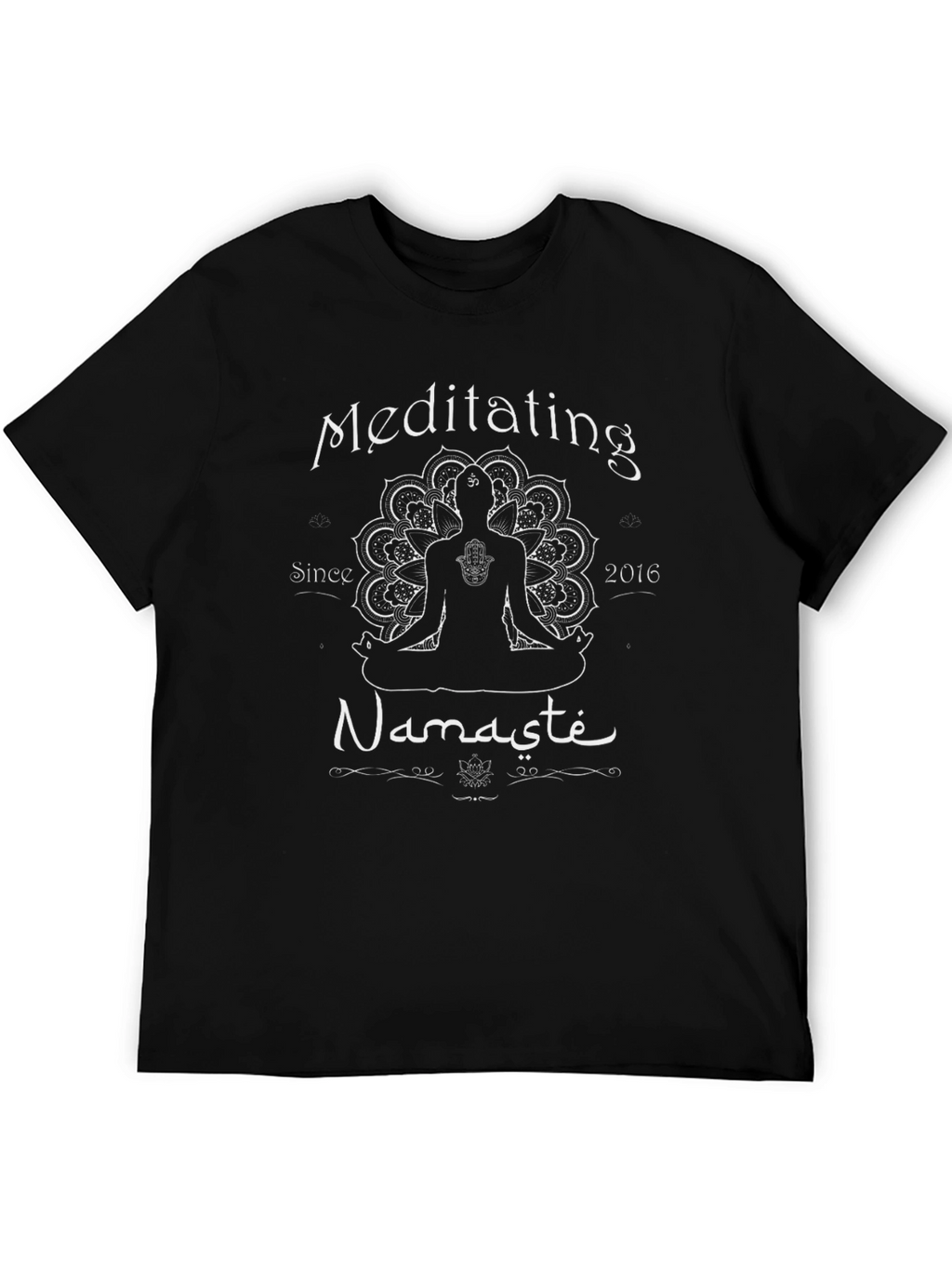 Meditating Namaste Graphic T-Shirt - Yoga Inspired Tee