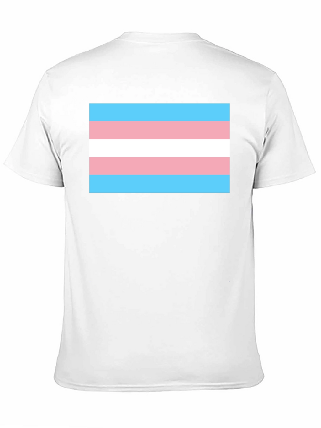 Transgender Pride Flag T-Shirt - Black Cotton Tee