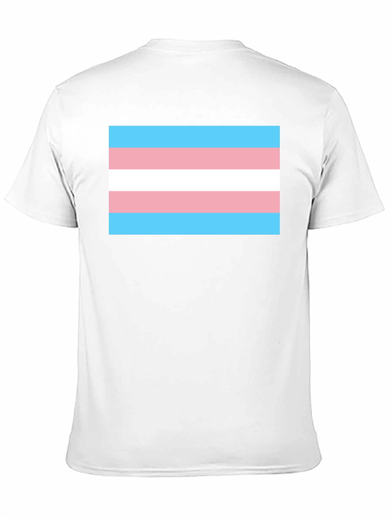 Transgender Pride Flag T-Shirt - Black Cotton Tee
