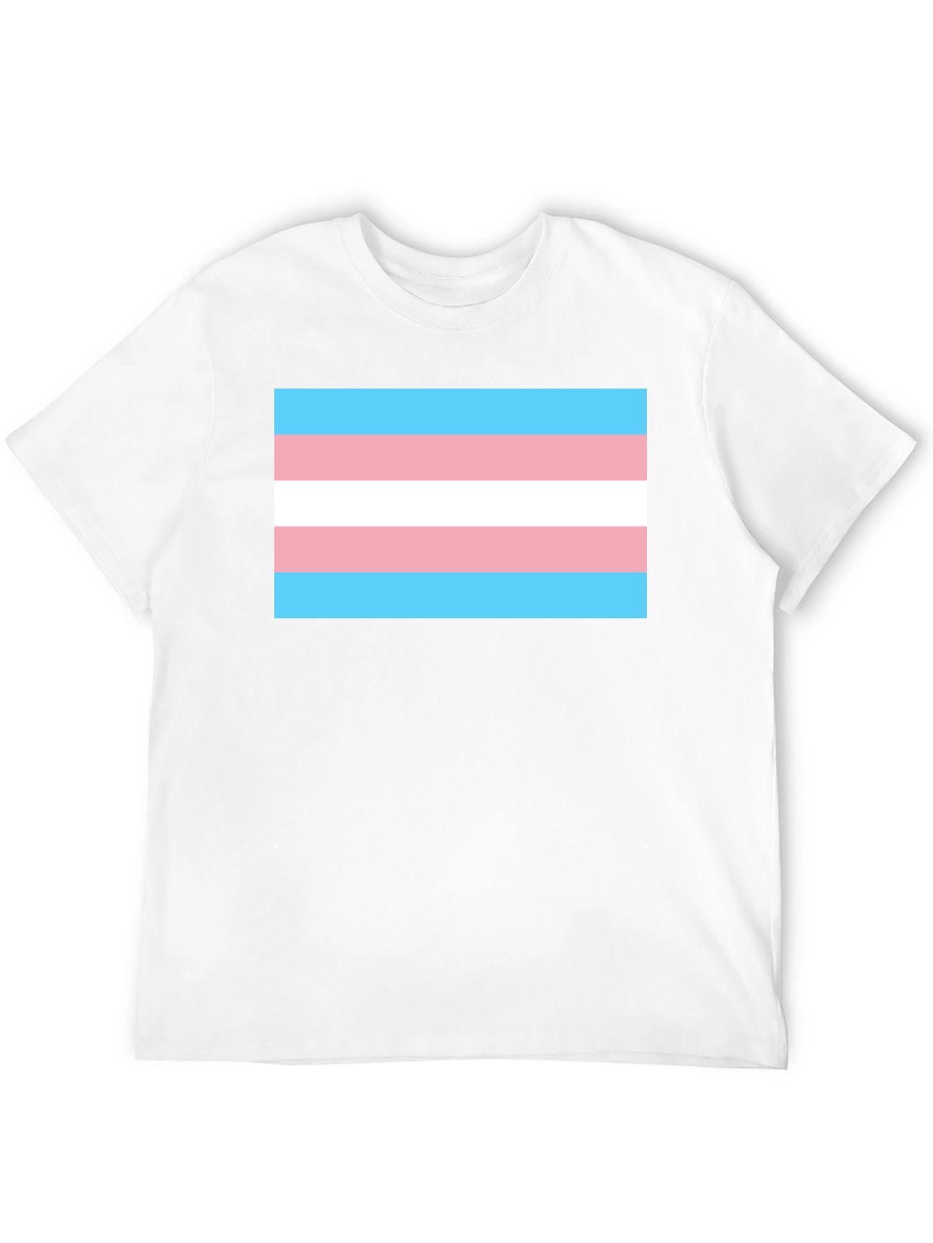 Transgender Pride Flag T-Shirt - Black Cotton Tee