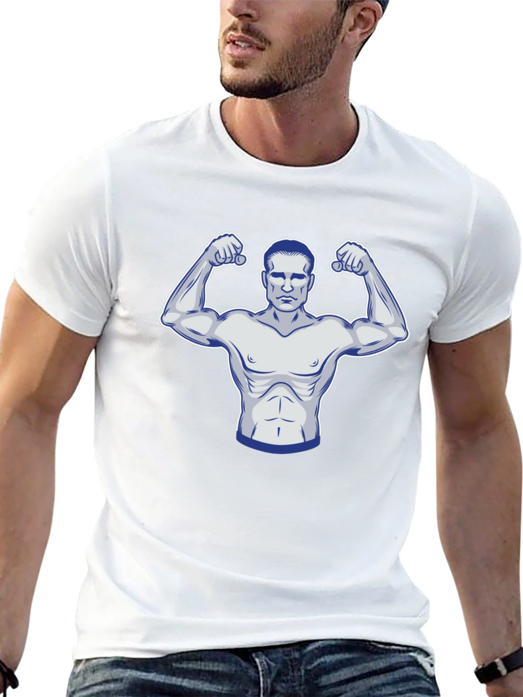 Muscle Man Graphic Tee - Black T-Shirt