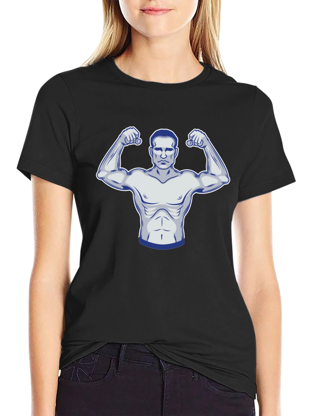 Muscle Man Graphic Tee - Black T-Shirt
