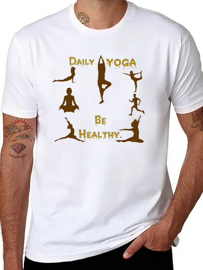 Yoga Graphic Print Black T-Shirt
