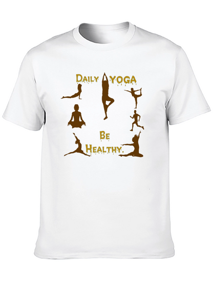 Yoga Graphic Print Black T-Shirt