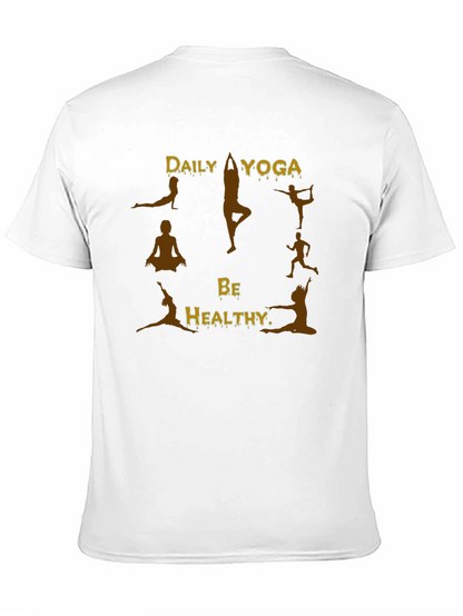 Yoga Graphic Print Black T-Shirt