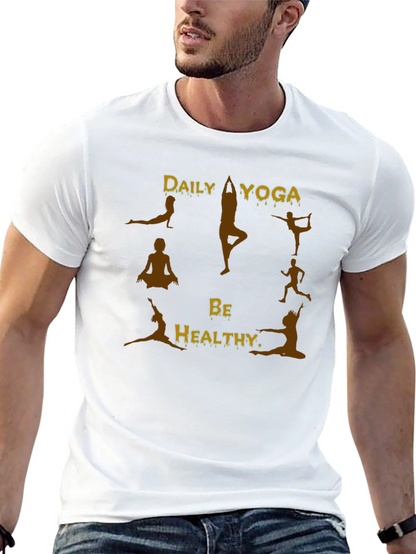 Yoga Graphic Print Black T-Shirt