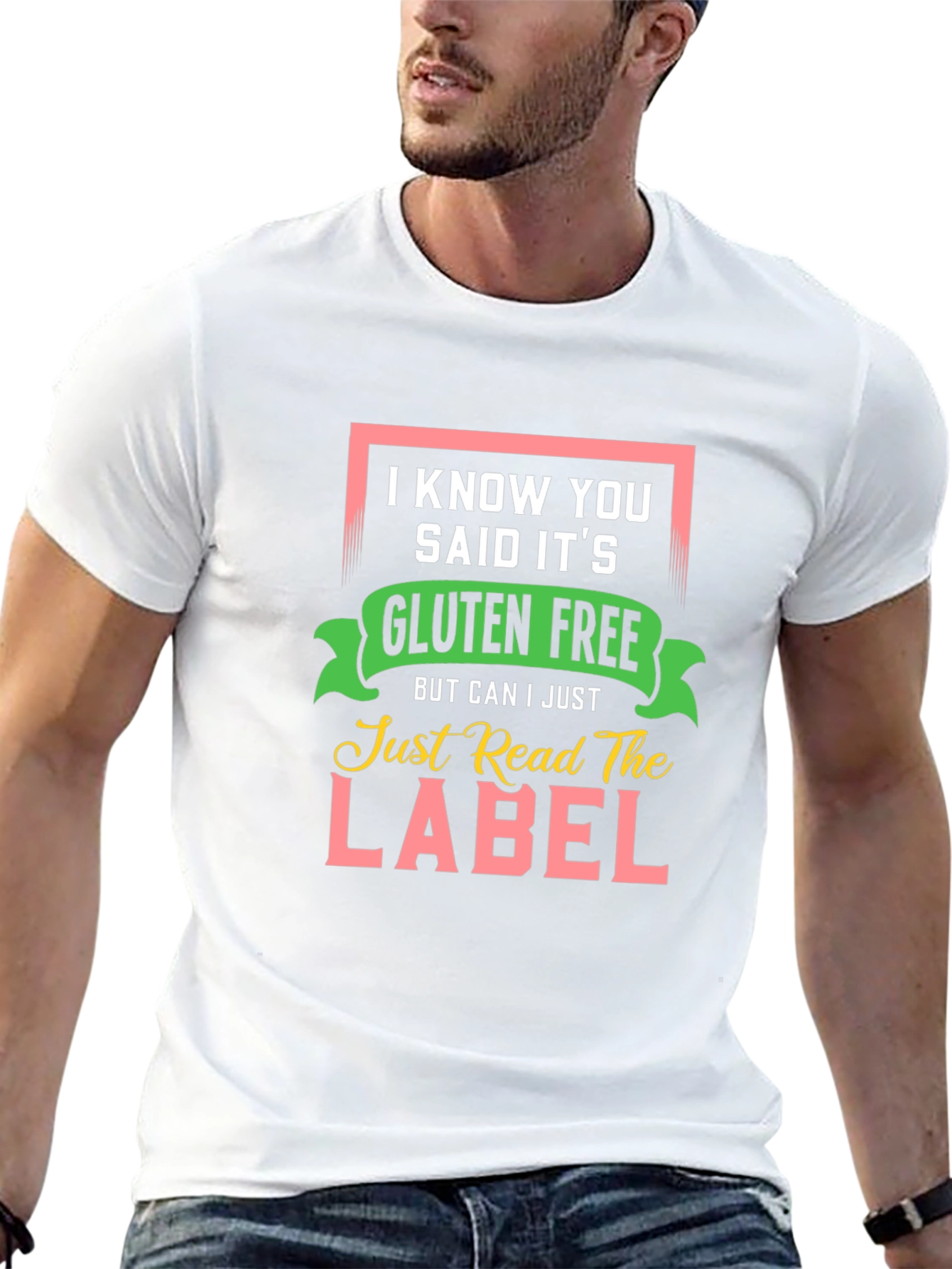 Gluten Free T-Shirt: Read the Label Funny Allergy Tee