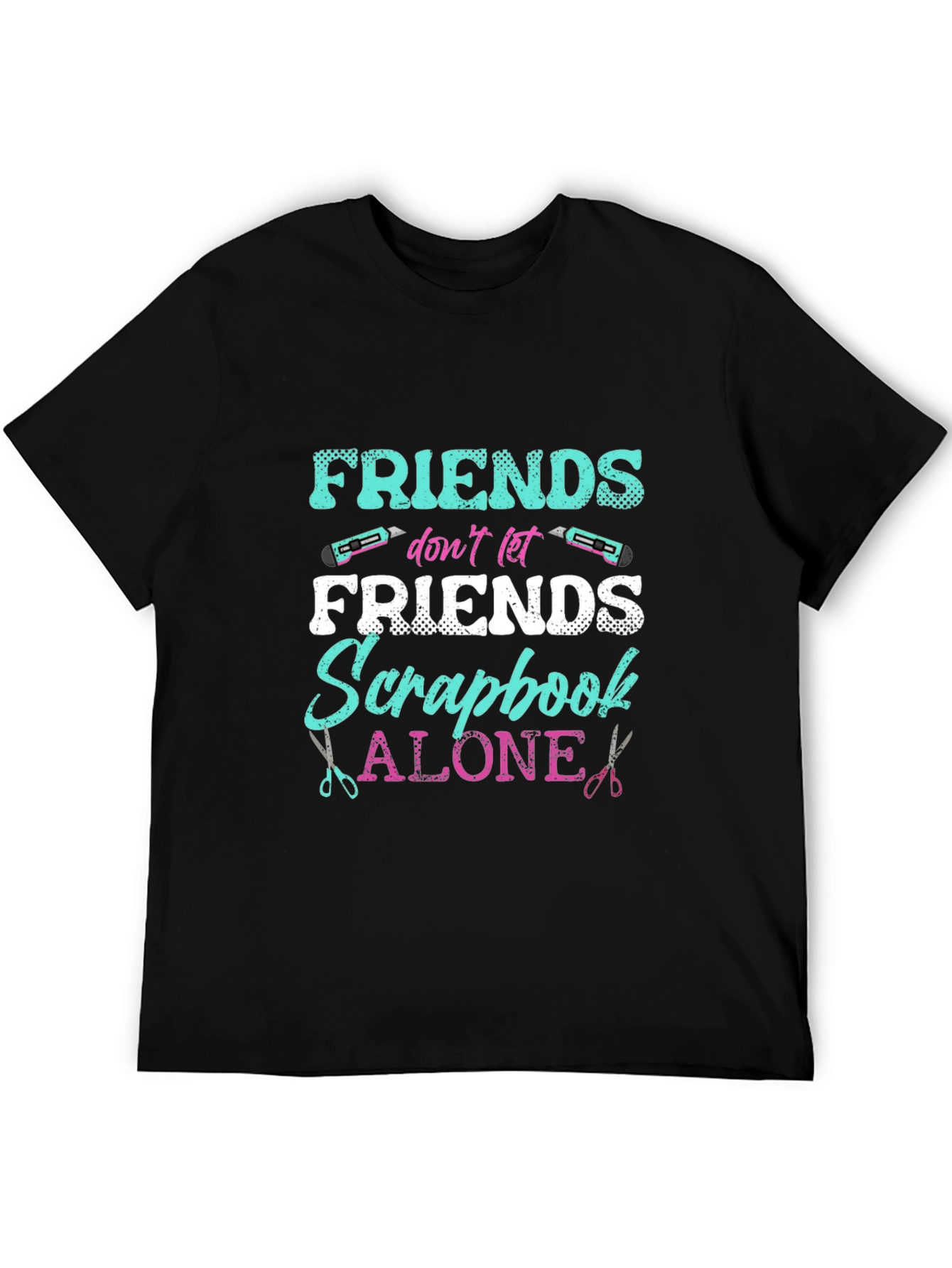 Friends Scrapbook Alone Graphic T-Shirt