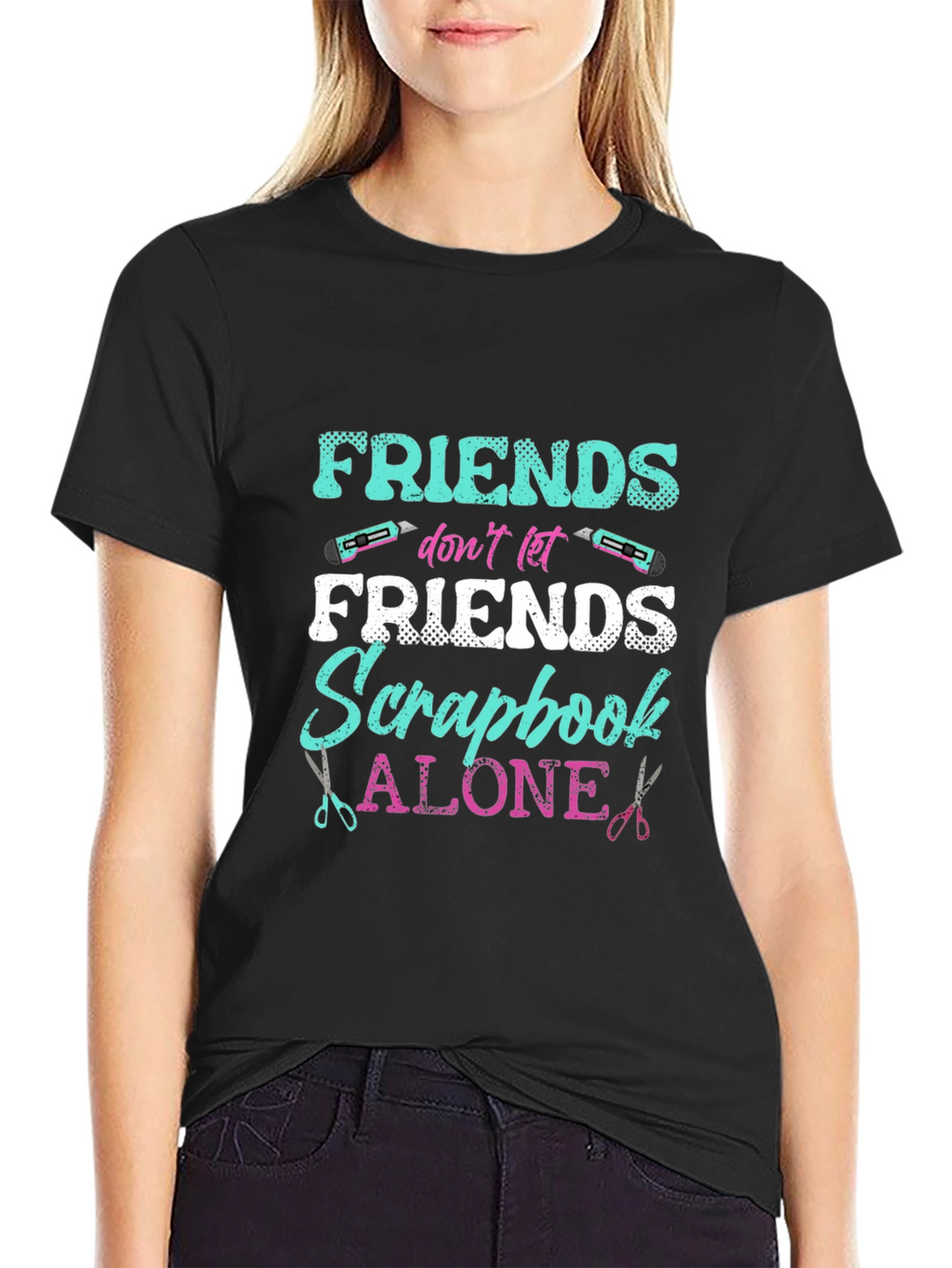 Friends Scrapbook Alone Graphic T-Shirt