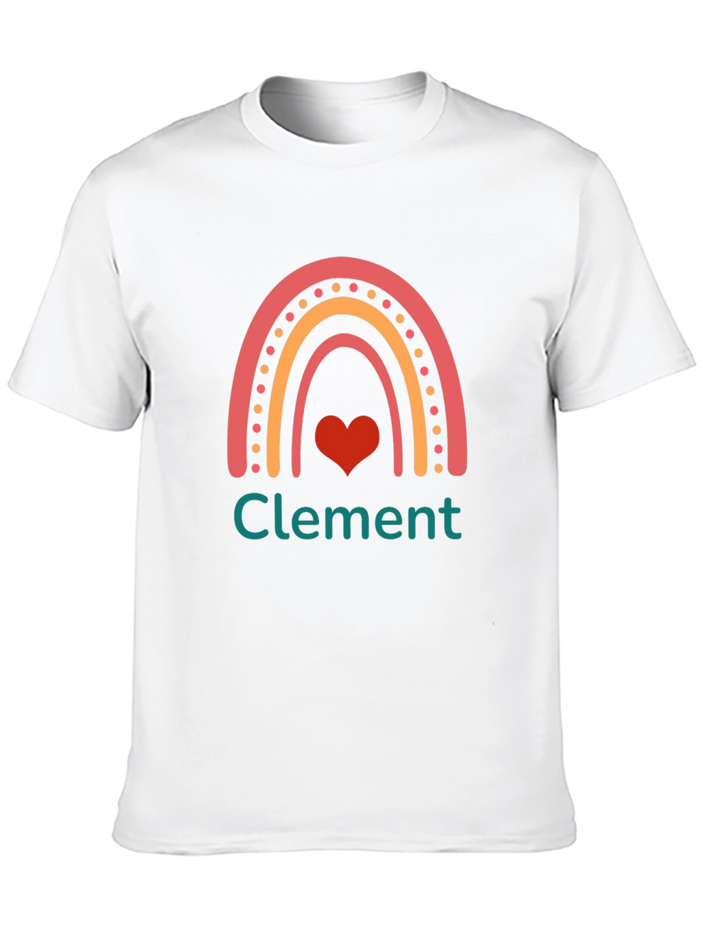 Personalized Rainbow Heart T-Shirt - Custom Name Tee