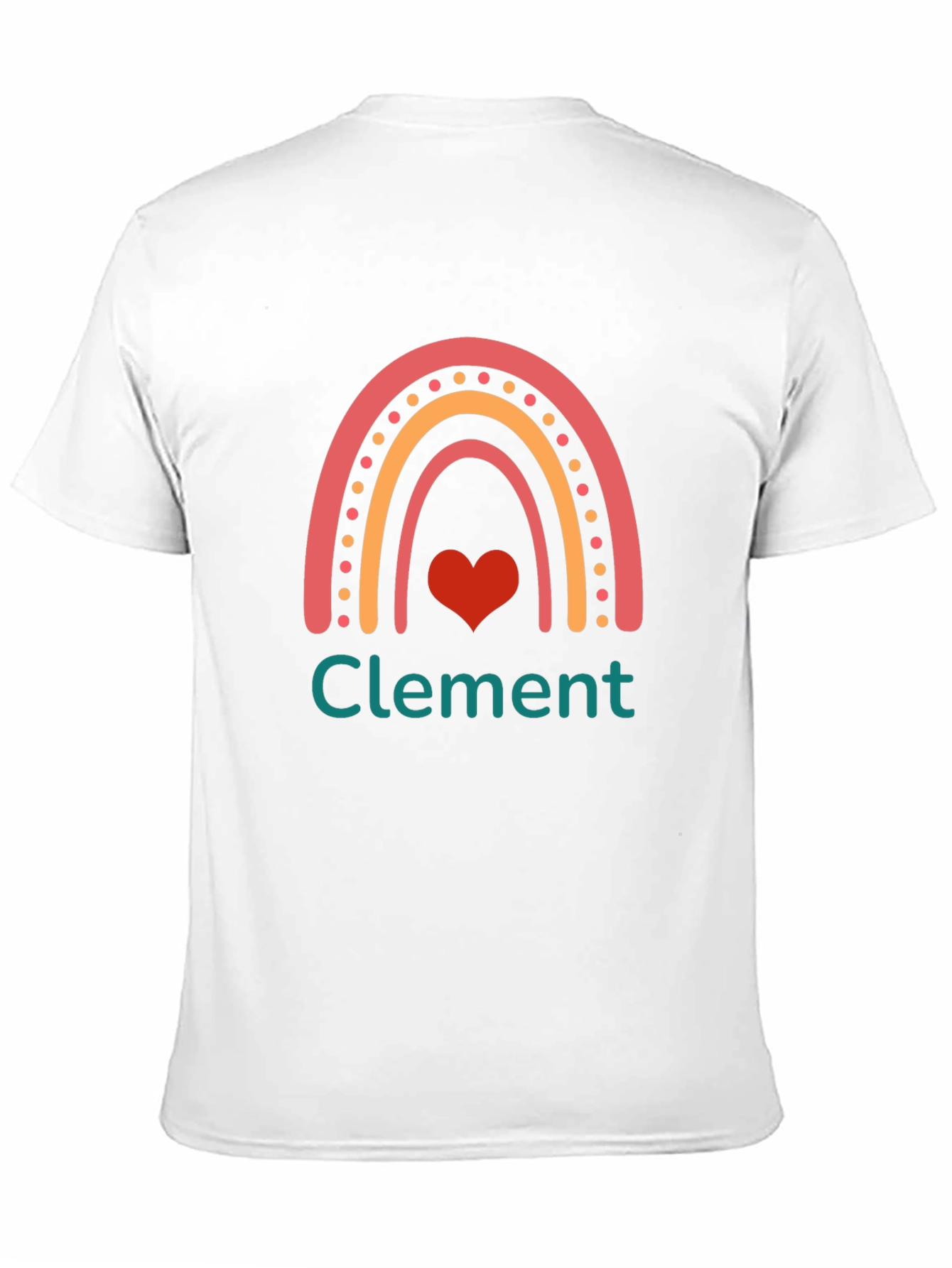 Personalized Rainbow Heart T-Shirt - Custom Name Tee
