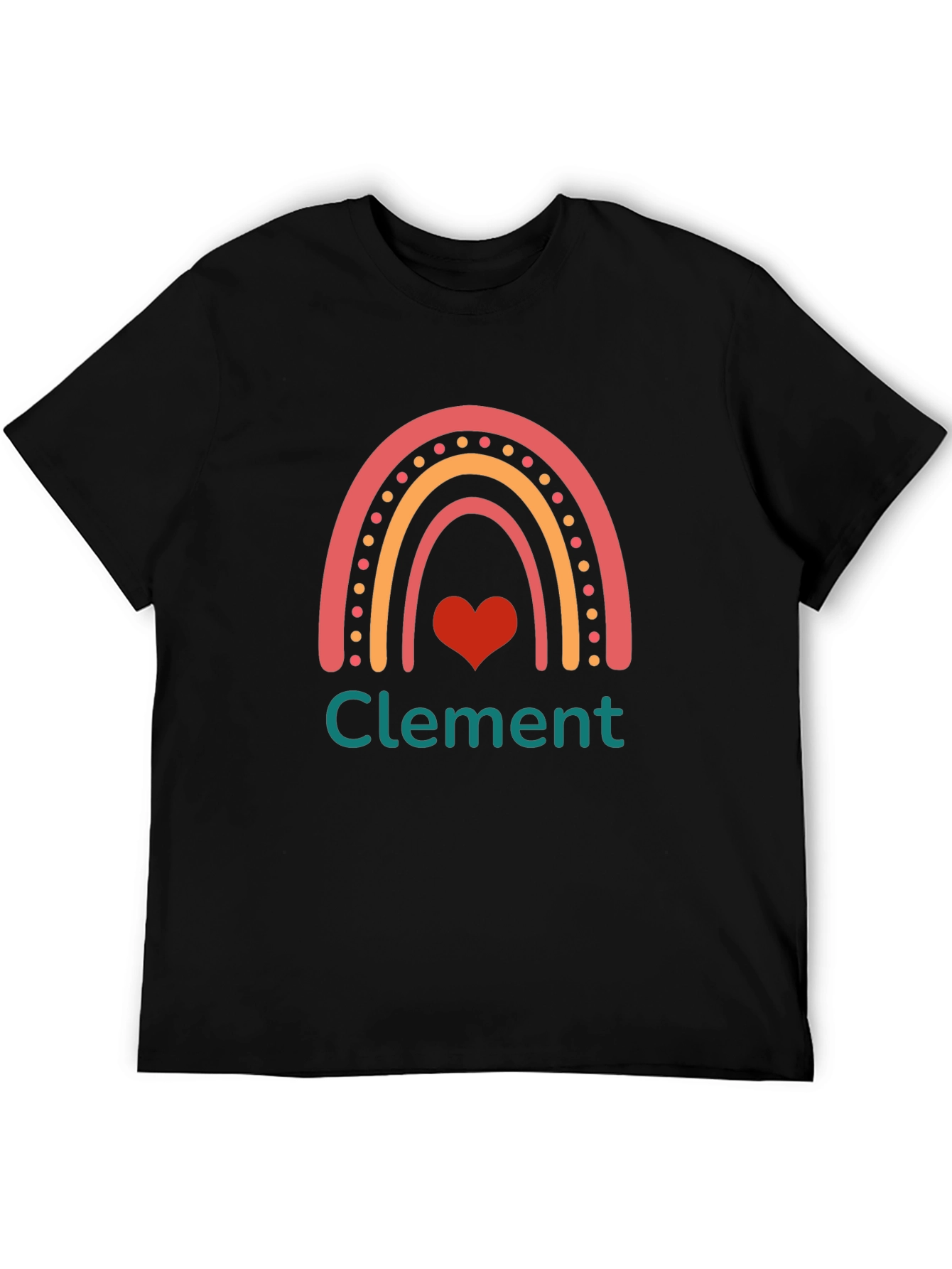 Personalized Rainbow Heart T-Shirt - Custom Name Tee
