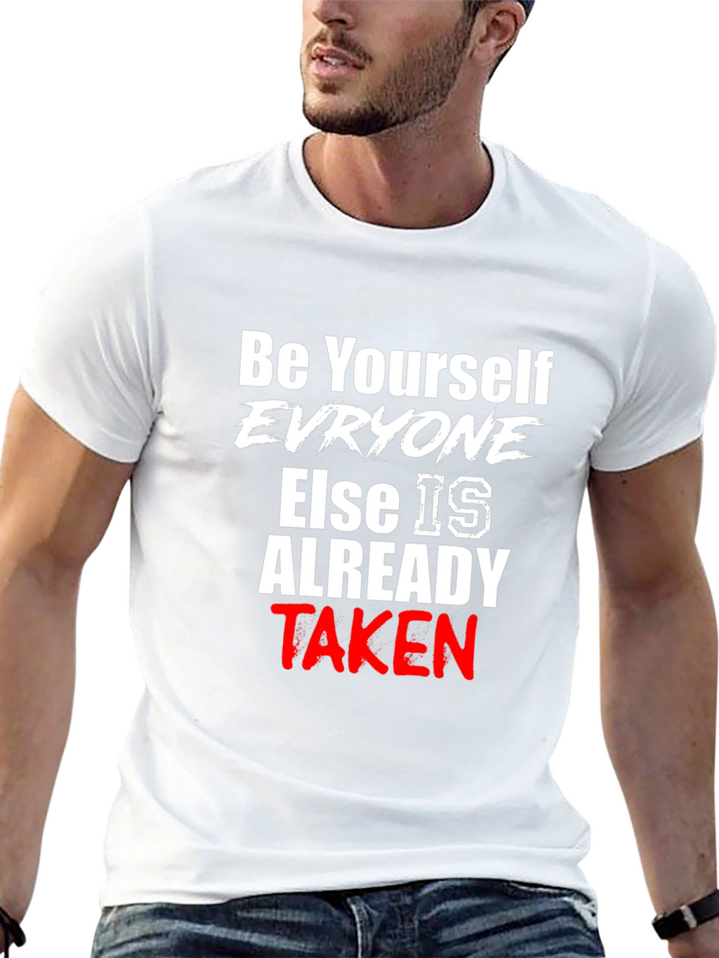 Be Yourself Slogan Graphic T-Shirt