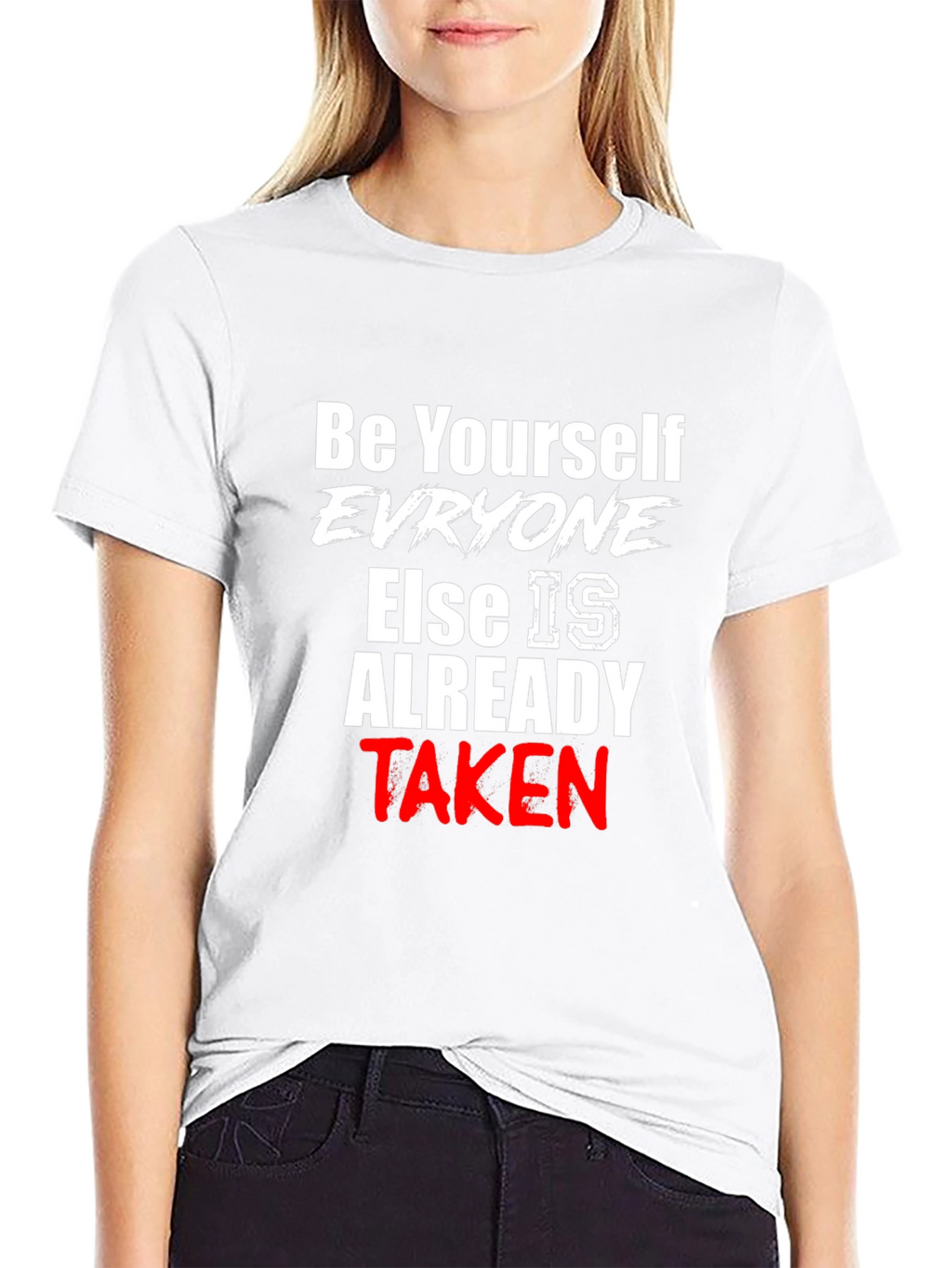 Be Yourself Slogan Graphic T-Shirt