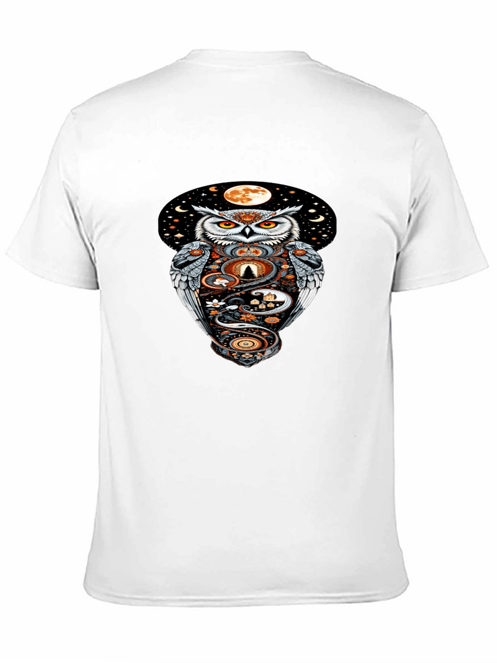 Owl Moon Graphic Tee - Mystical Night Design