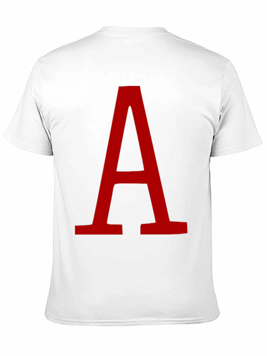 Bold Red Letter A Graphic Black T-Shirt