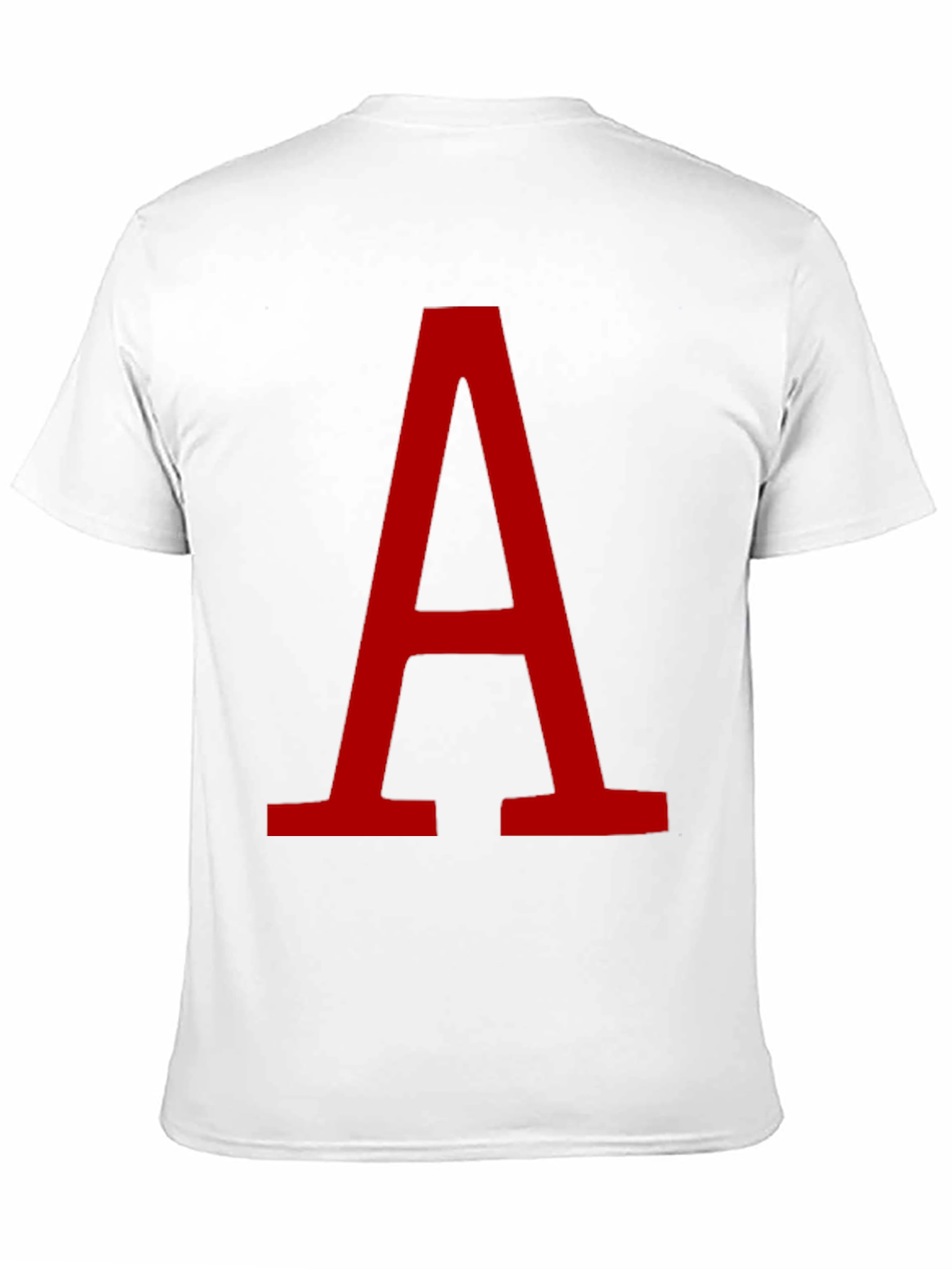 Bold Red Letter A Graphic Black T-Shirt