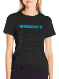 Introverts Socializing Checklist Graphic Tee
