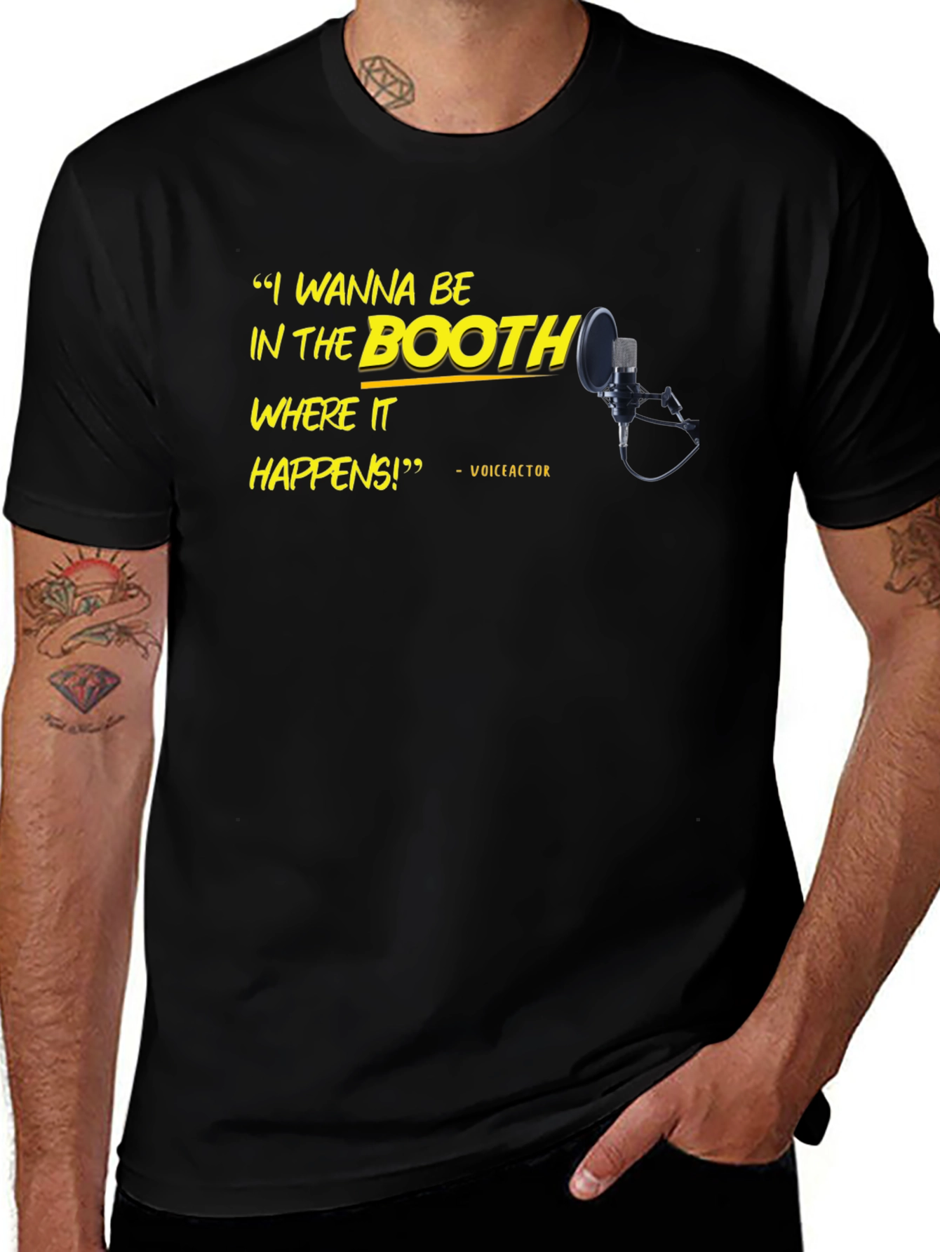 Voice Actor T-Shirt - I Wanna Be In The Booth!