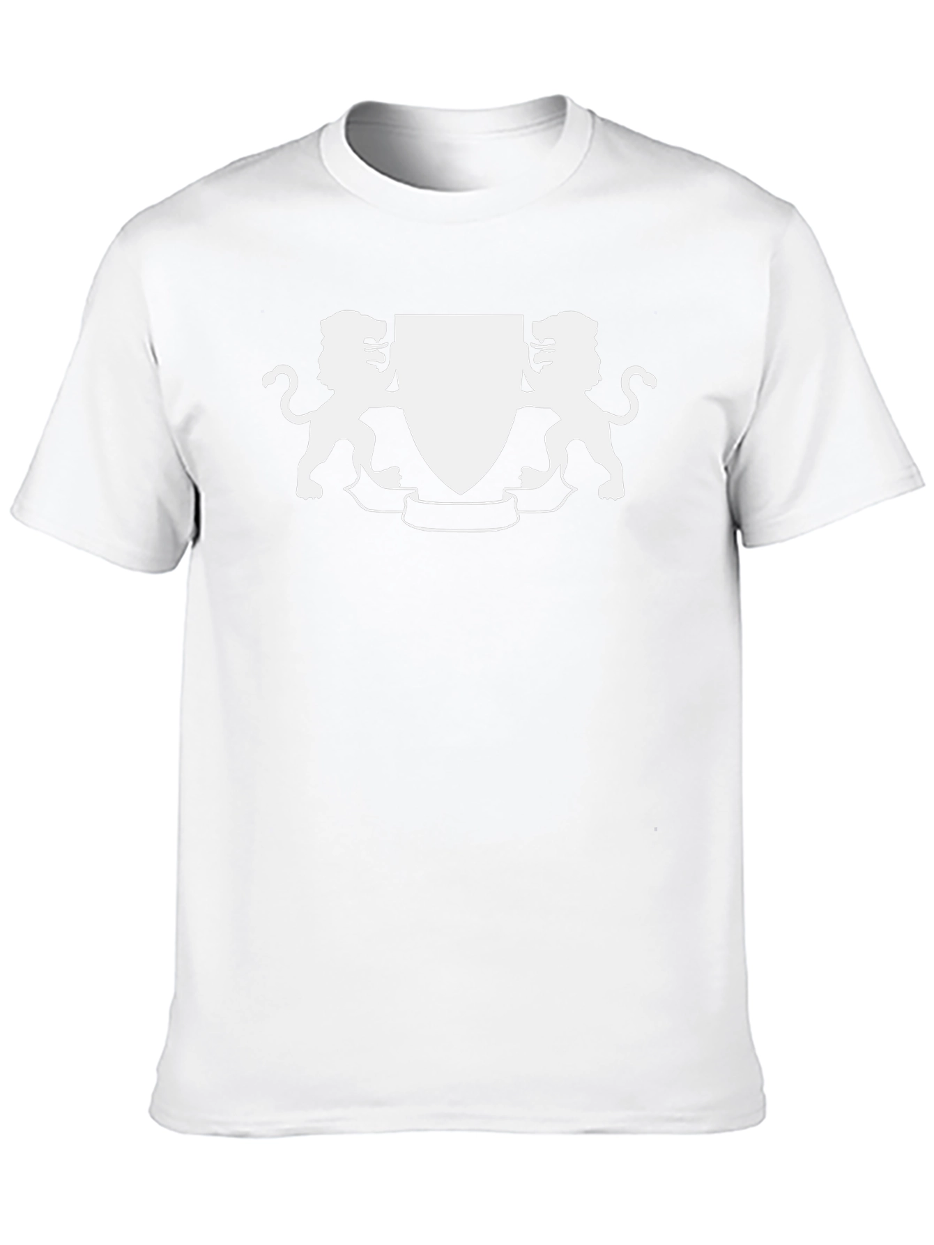 Lion Crest Graphic Tee - Classic Black Cotton T-Shirt