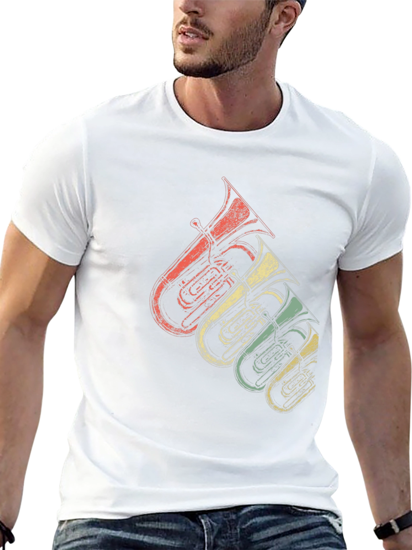 Retro Tuba Music Lover T-Shirt