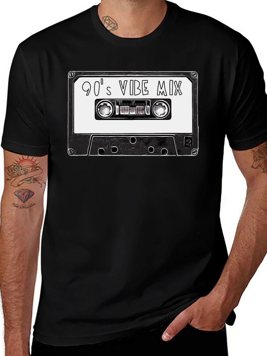 90s Vibe Mix Cassette Tape Graphic T-Shirt