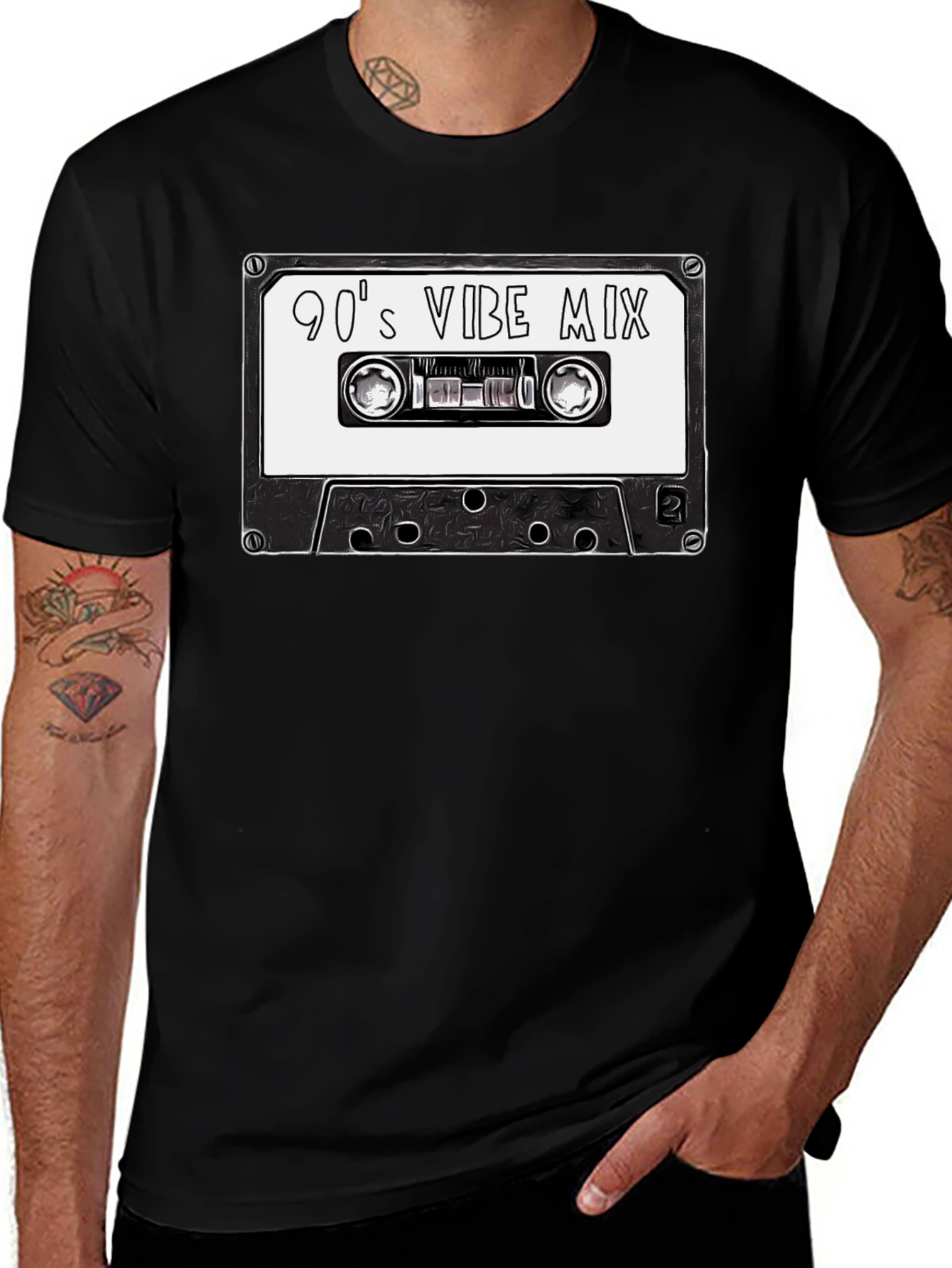 90s Vibe Mix Cassette Tape Graphic T-Shirt