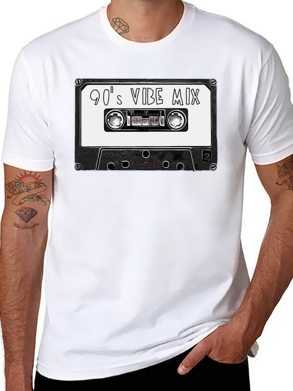 90s Vibe Mix Cassette Tape Graphic T-Shirt