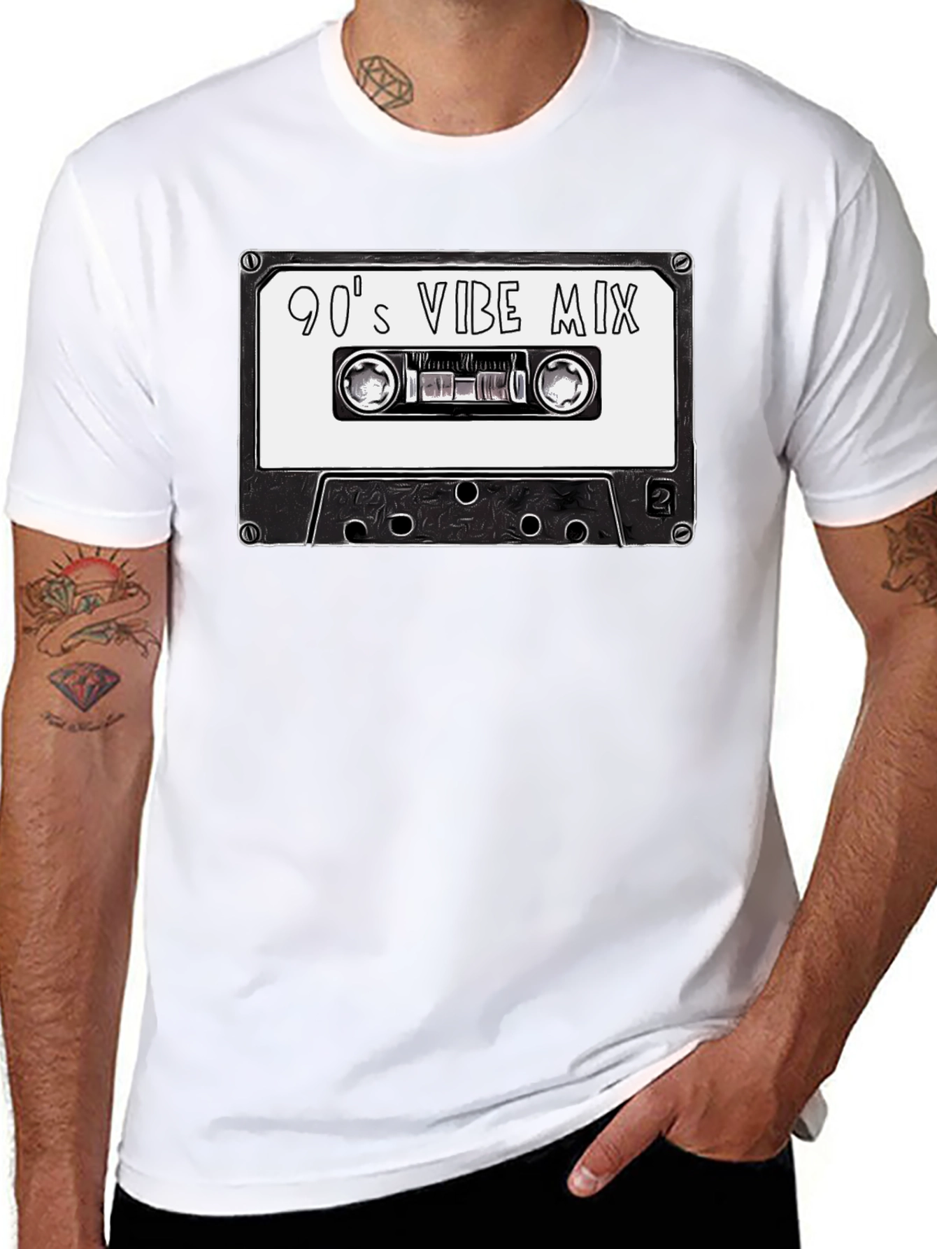 90s Vibe Mix Cassette Tape Graphic T-Shirt