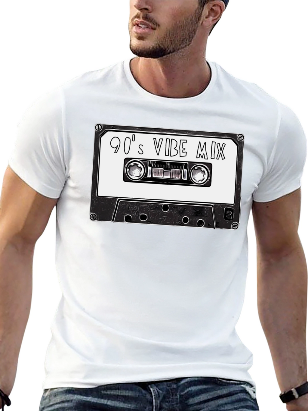 90s Vibe Mix Cassette Tape Graphic T-Shirt