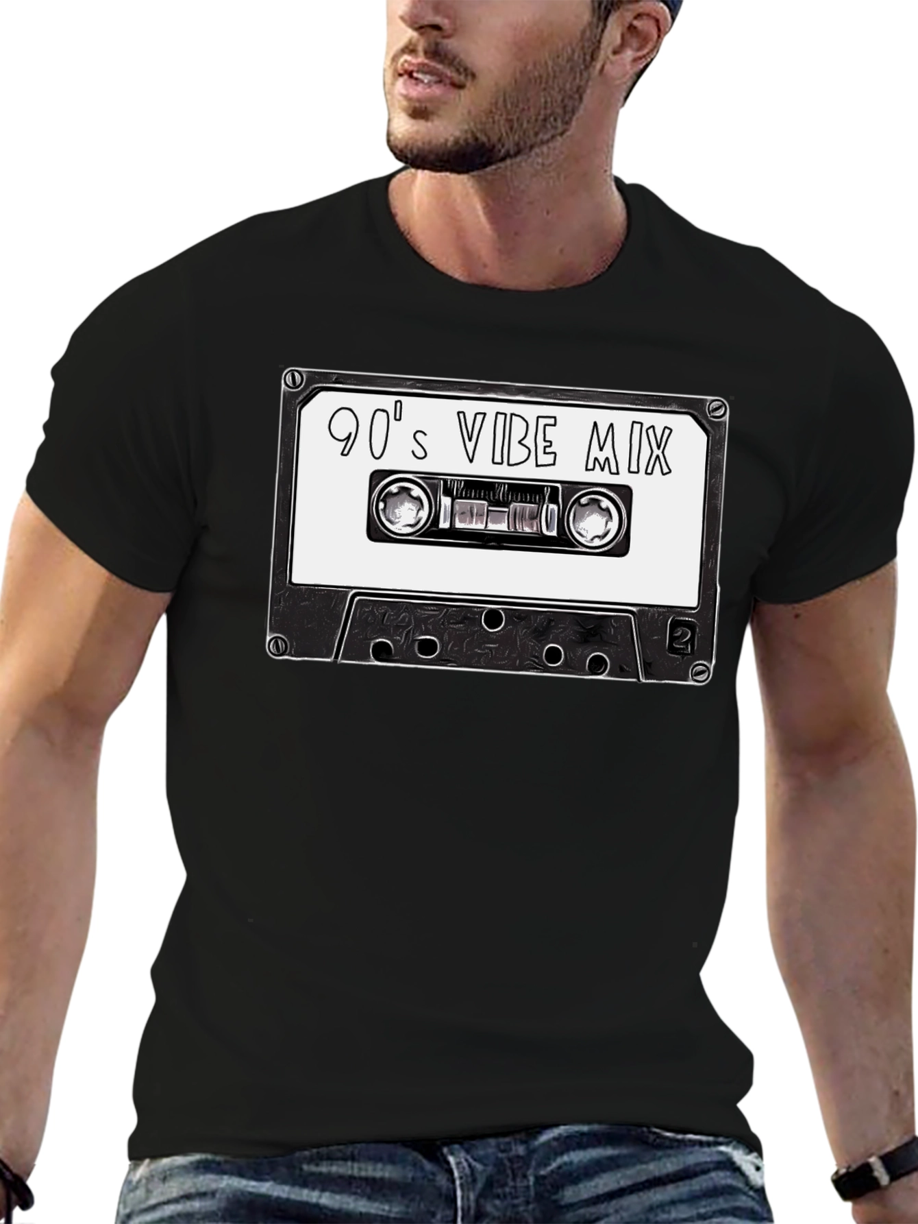 90s Vibe Mix Cassette Tape Graphic T-Shirt