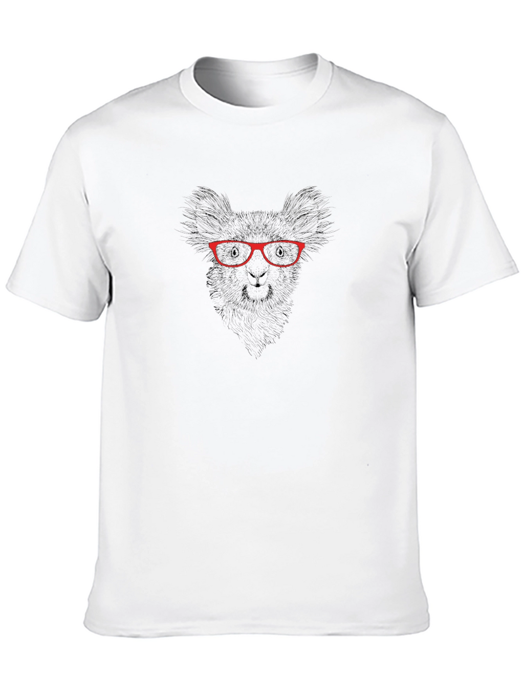 Cool Llama Graphic Tee - Black Cotton T-Shirt