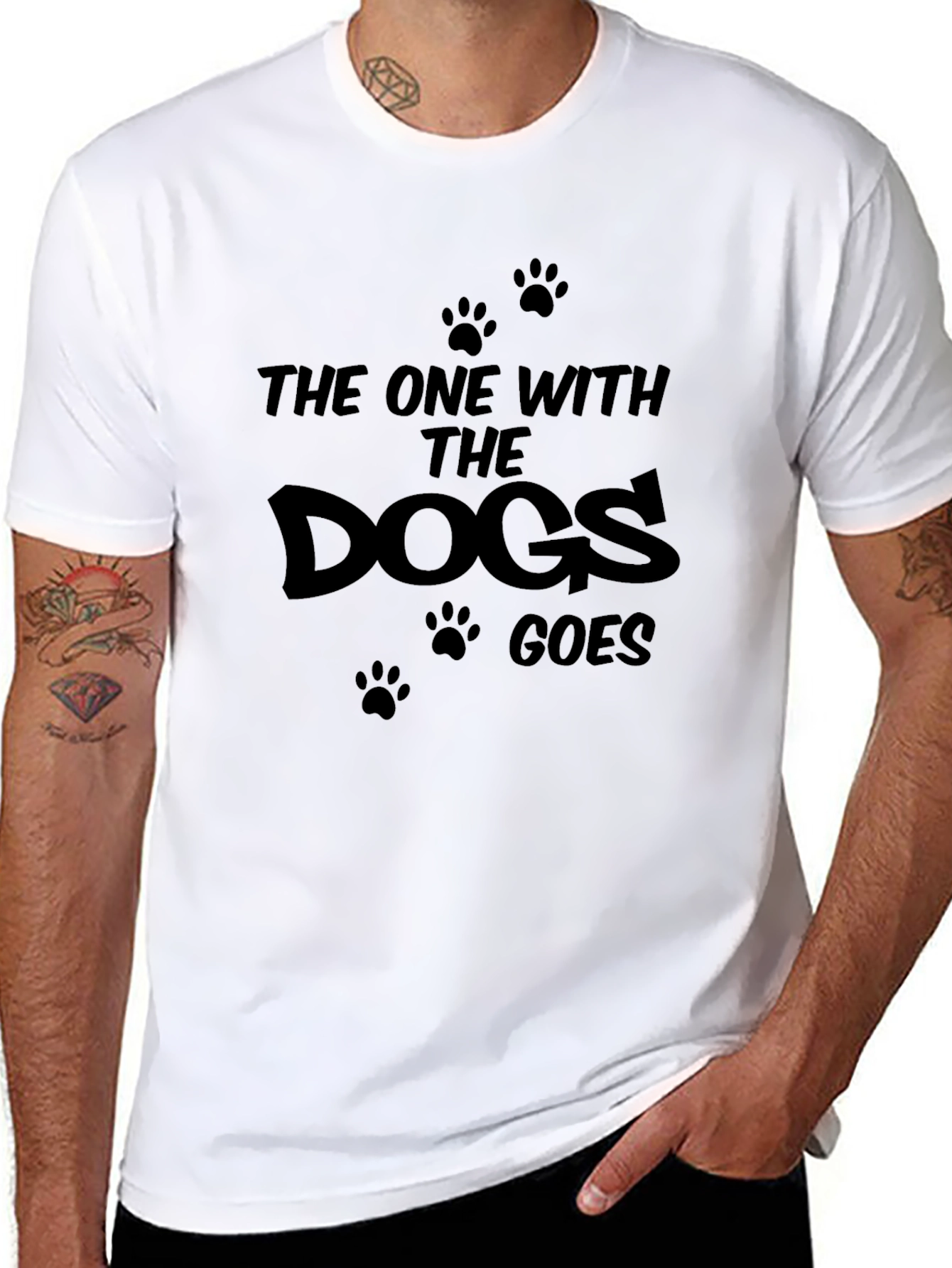 The One With The Dogs Goes Black T-Shirt