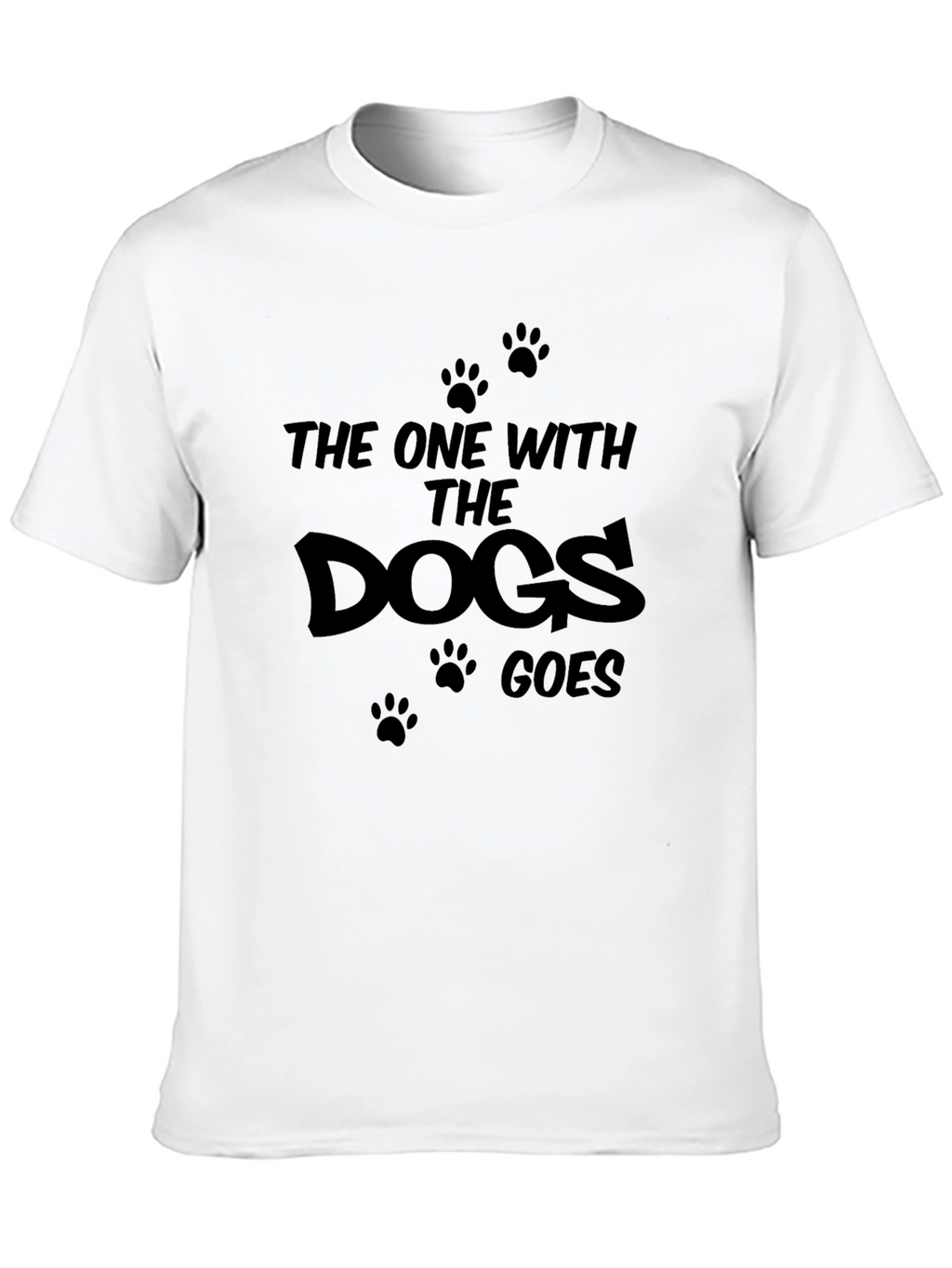 The One With The Dogs Goes Black T-Shirt