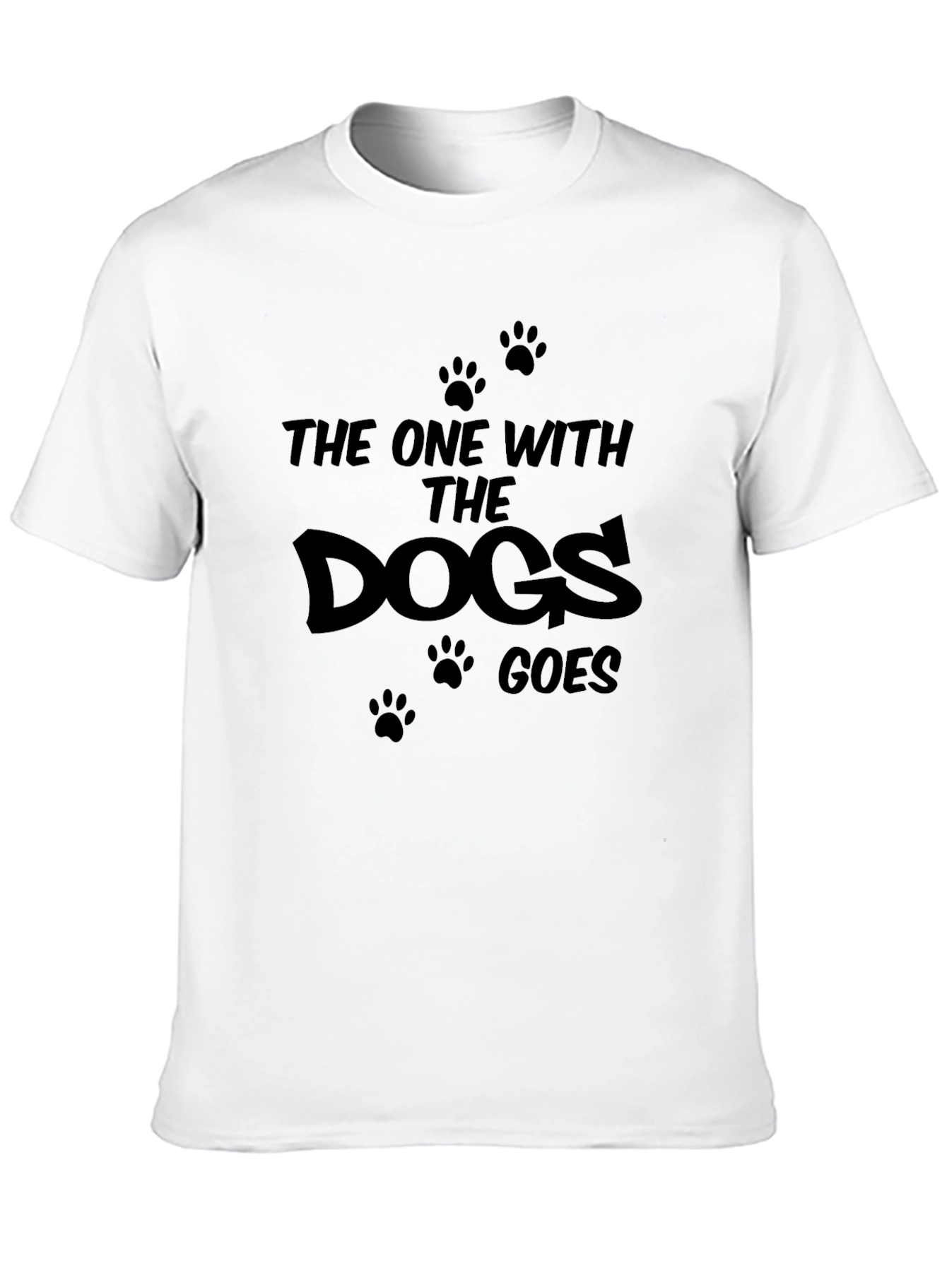 The One With The Dogs Goes Black T-Shirt