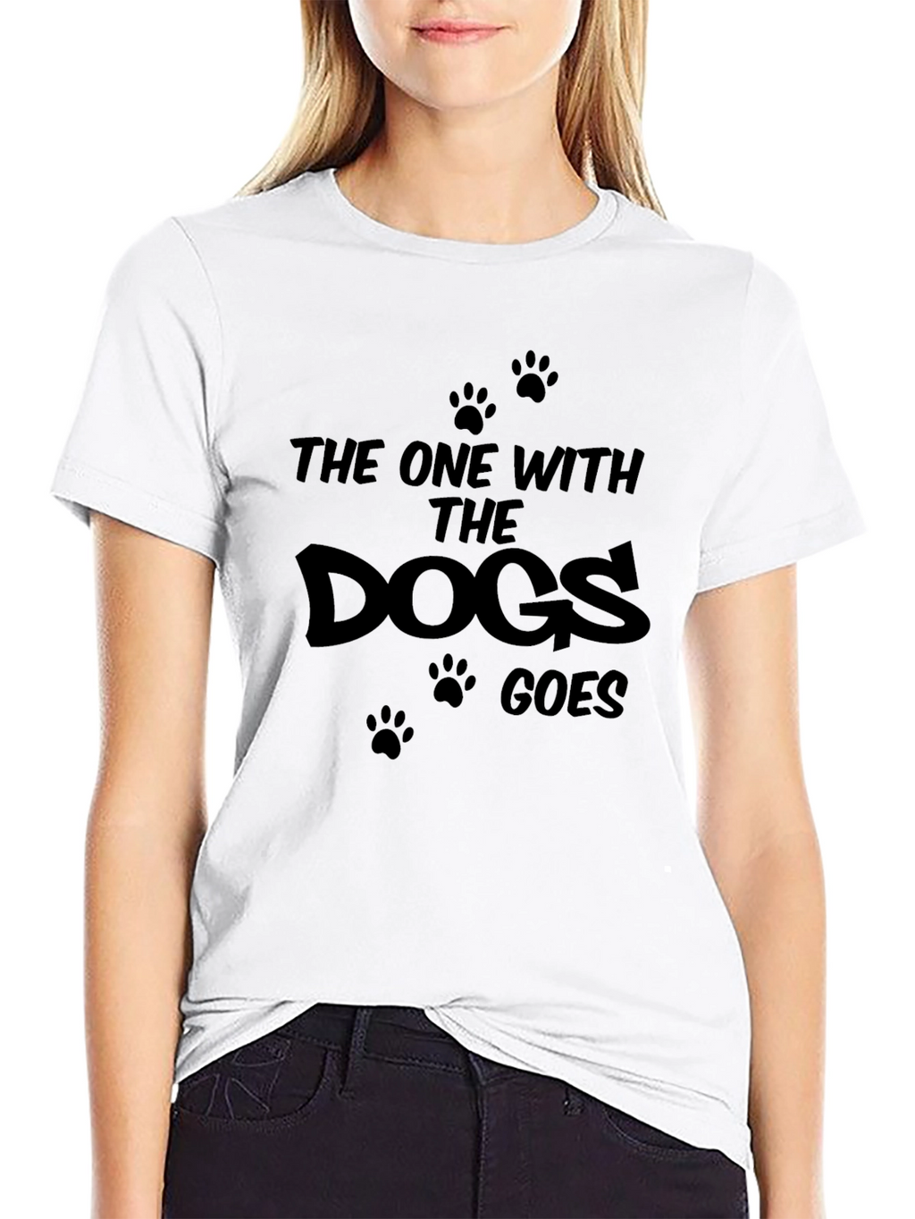 The One With The Dogs Goes Black T-Shirt