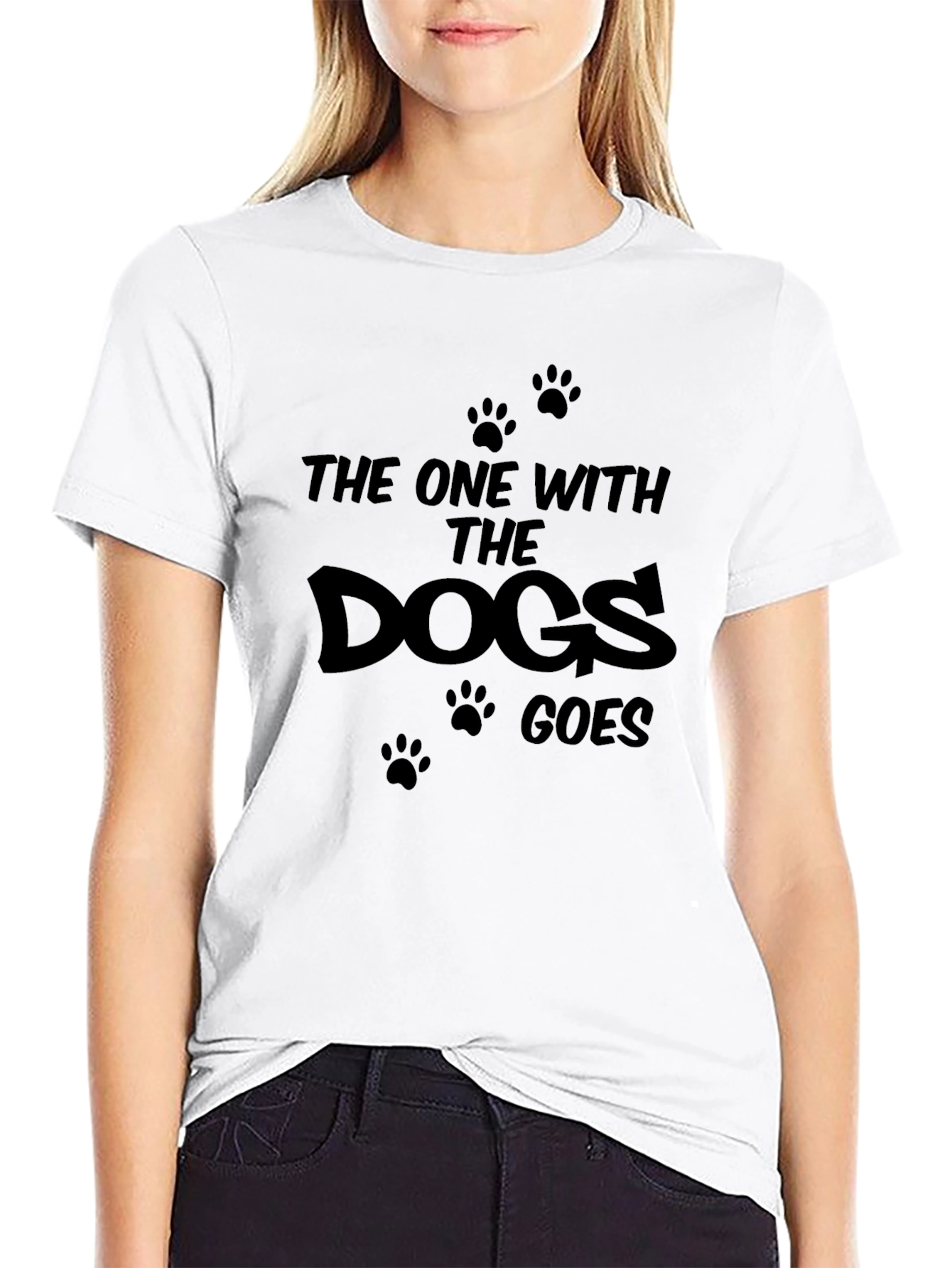 The One With The Dogs Goes Black T-Shirt