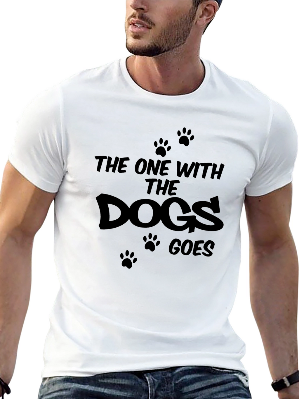 The One With The Dogs Goes Black T-Shirt