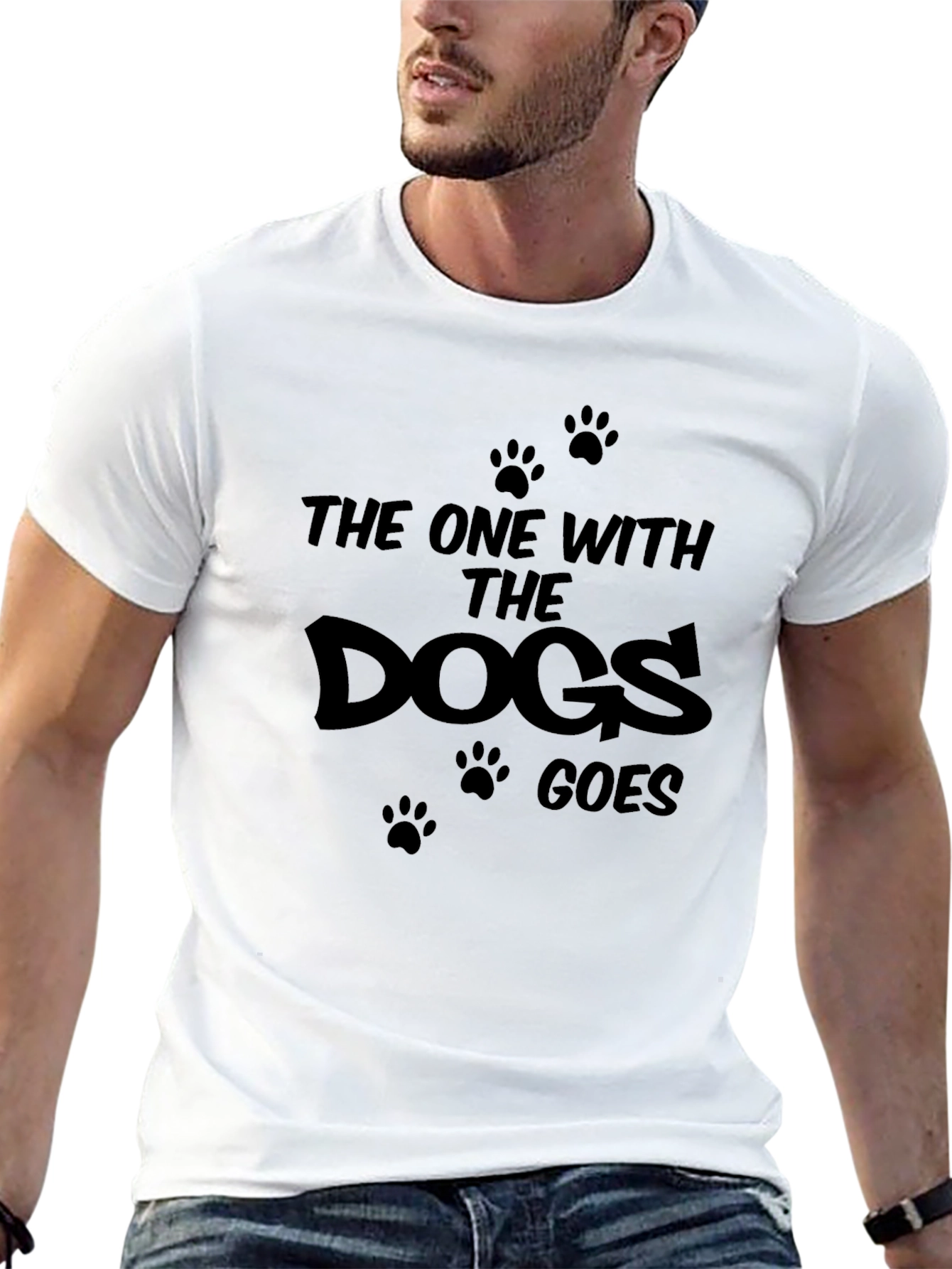 The One With The Dogs Goes Black T-Shirt
