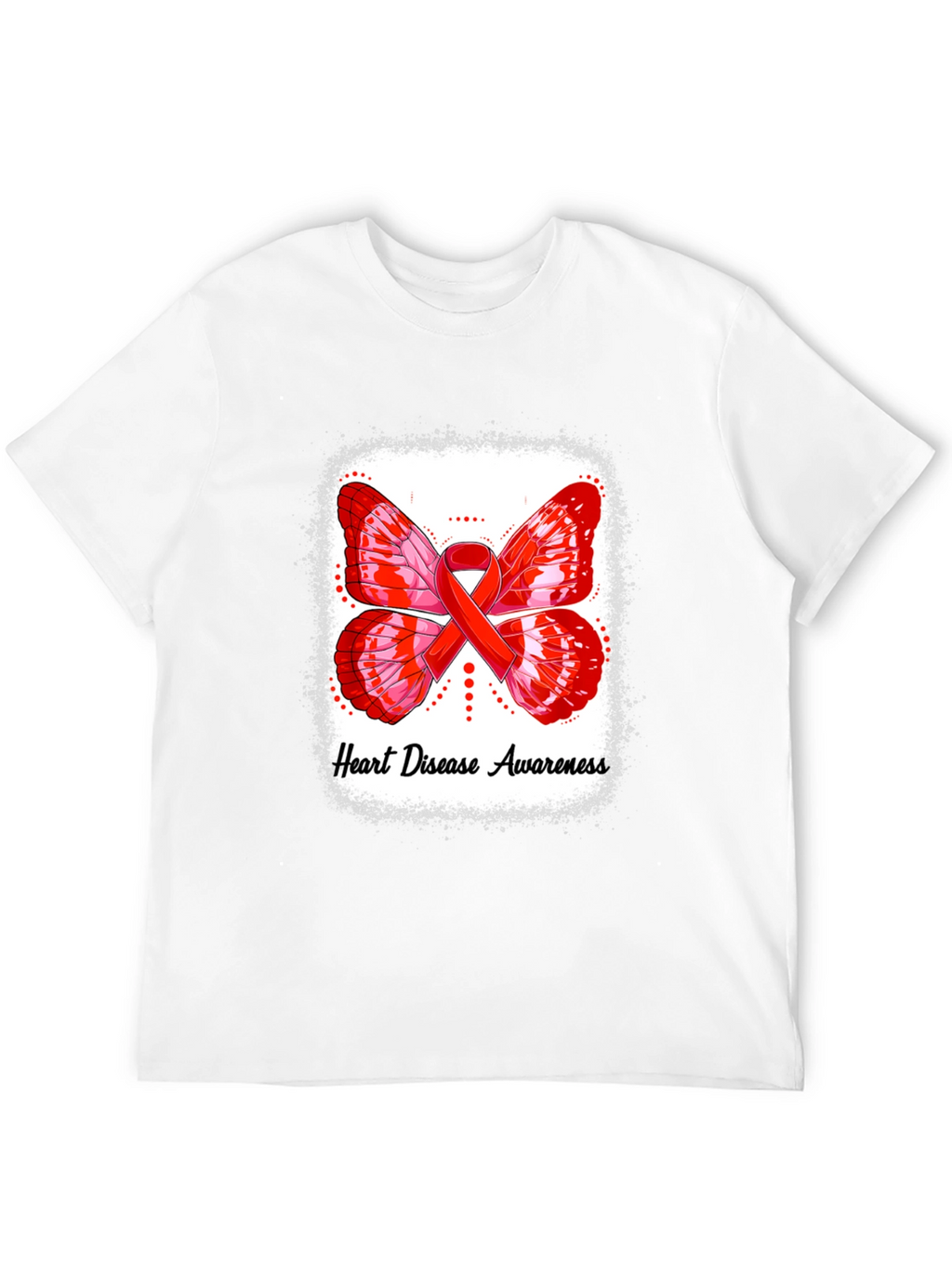 Heart Disease Awareness Butterfly Ribbon T-Shirt