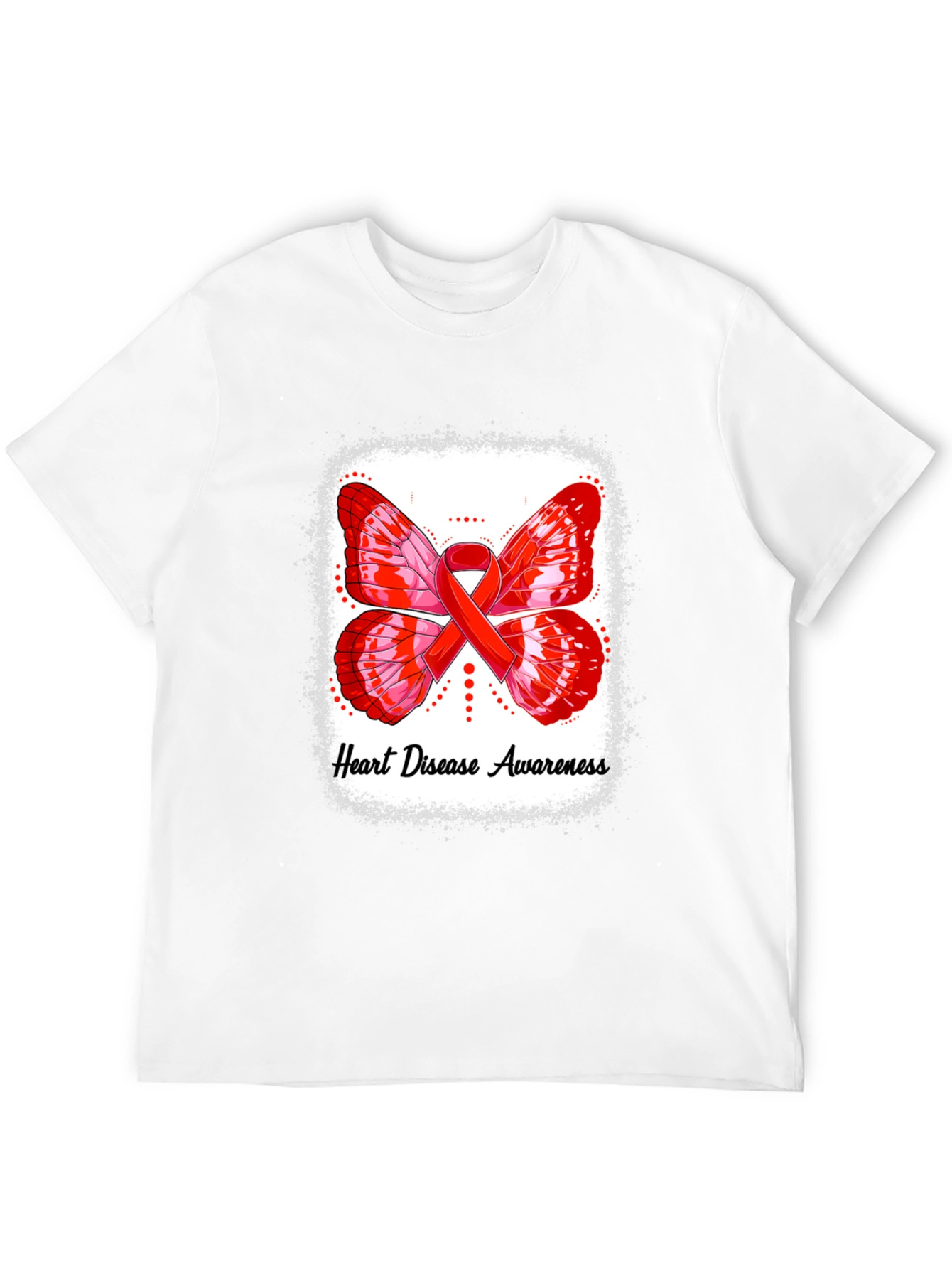 Heart Disease Awareness Butterfly Ribbon T-Shirt