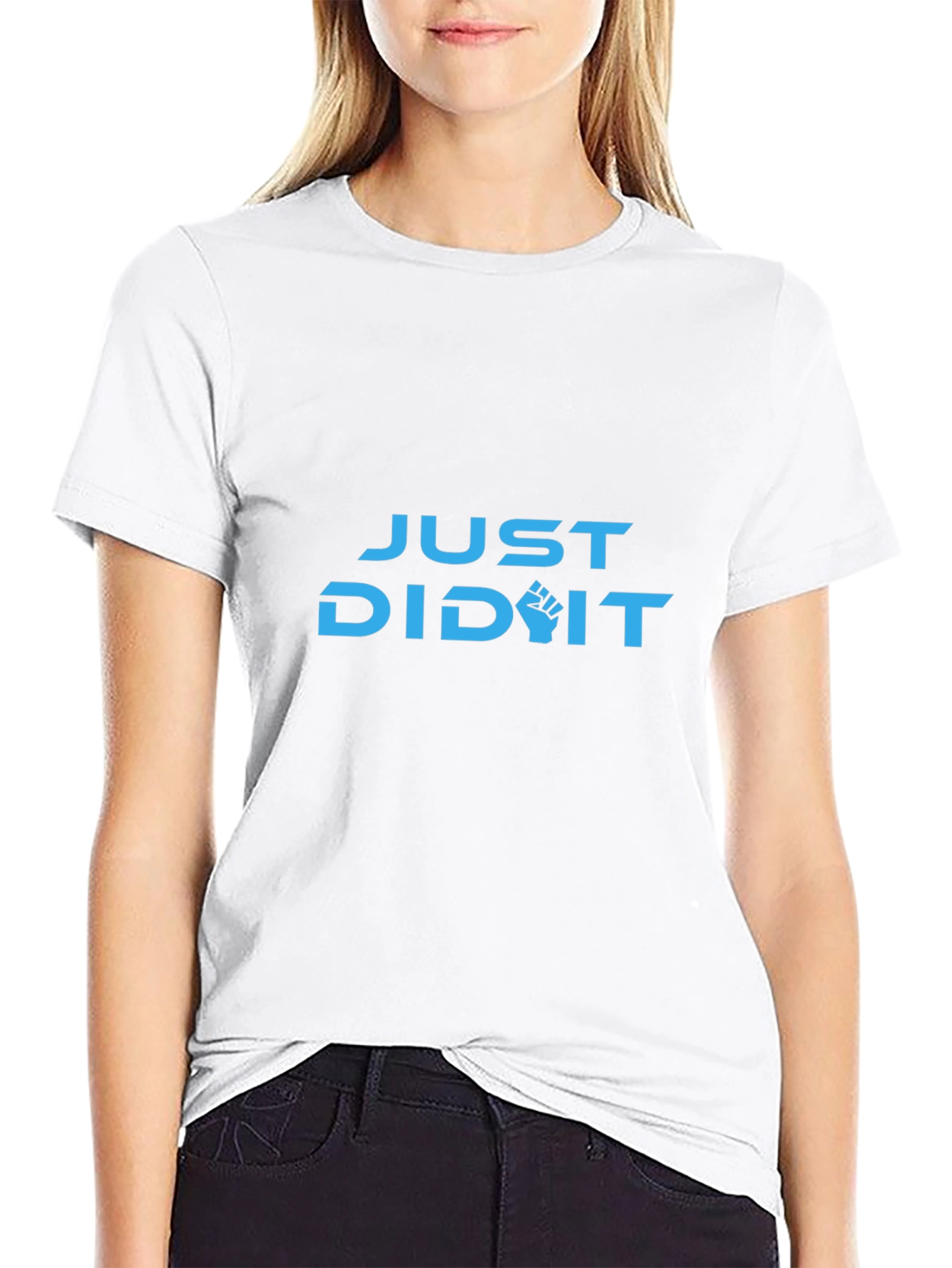 Just Did It Graphic Tee - Black Cotton Blend
