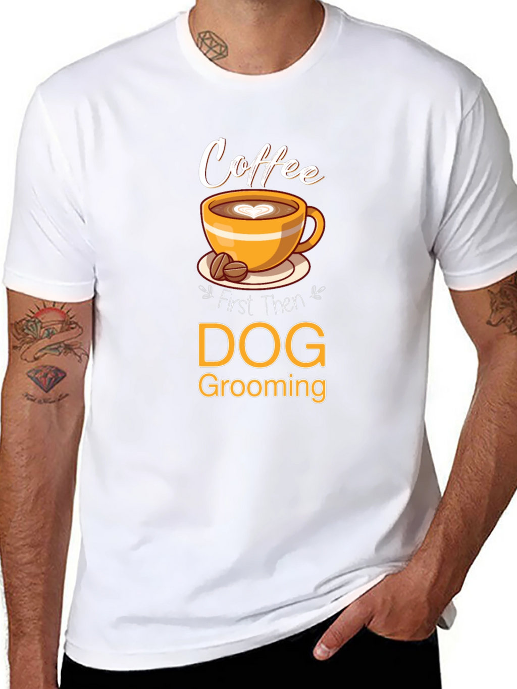 Coffee Then Dog Grooming T-Shirt