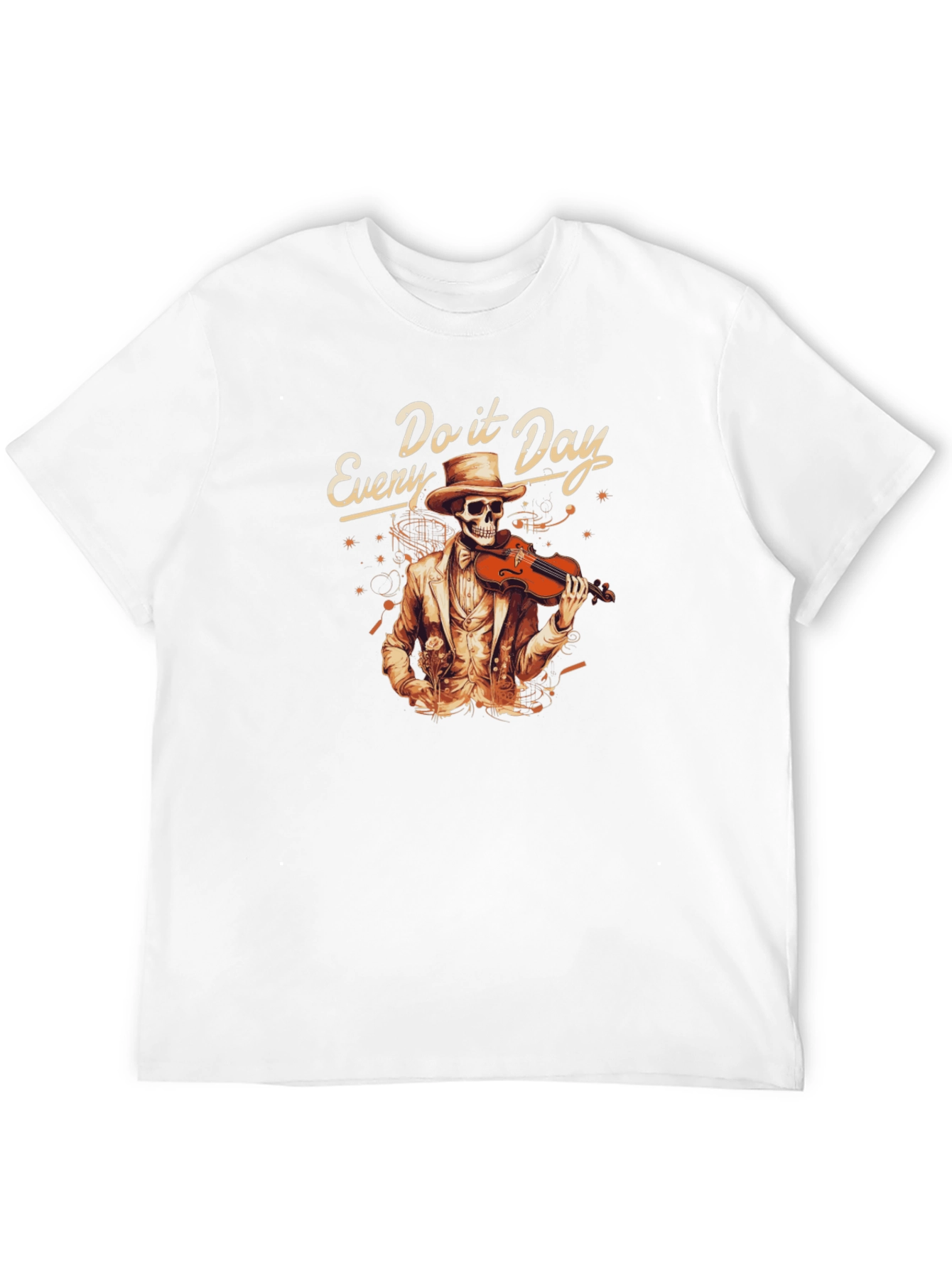 Every Day Do It Skeleton Violin T-Shirt