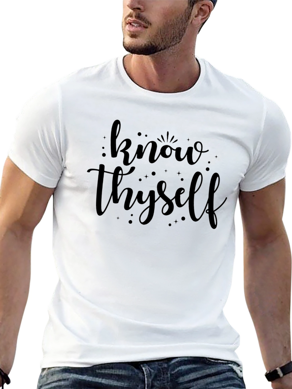 Know Thyself Black Graphic Tee