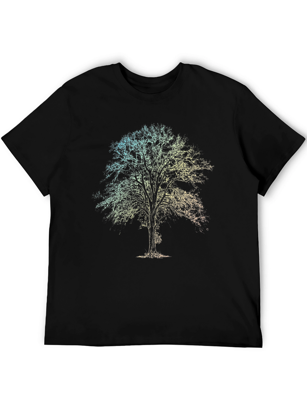 Nature Tree Graphic Tee - Mens Black T-Shirt