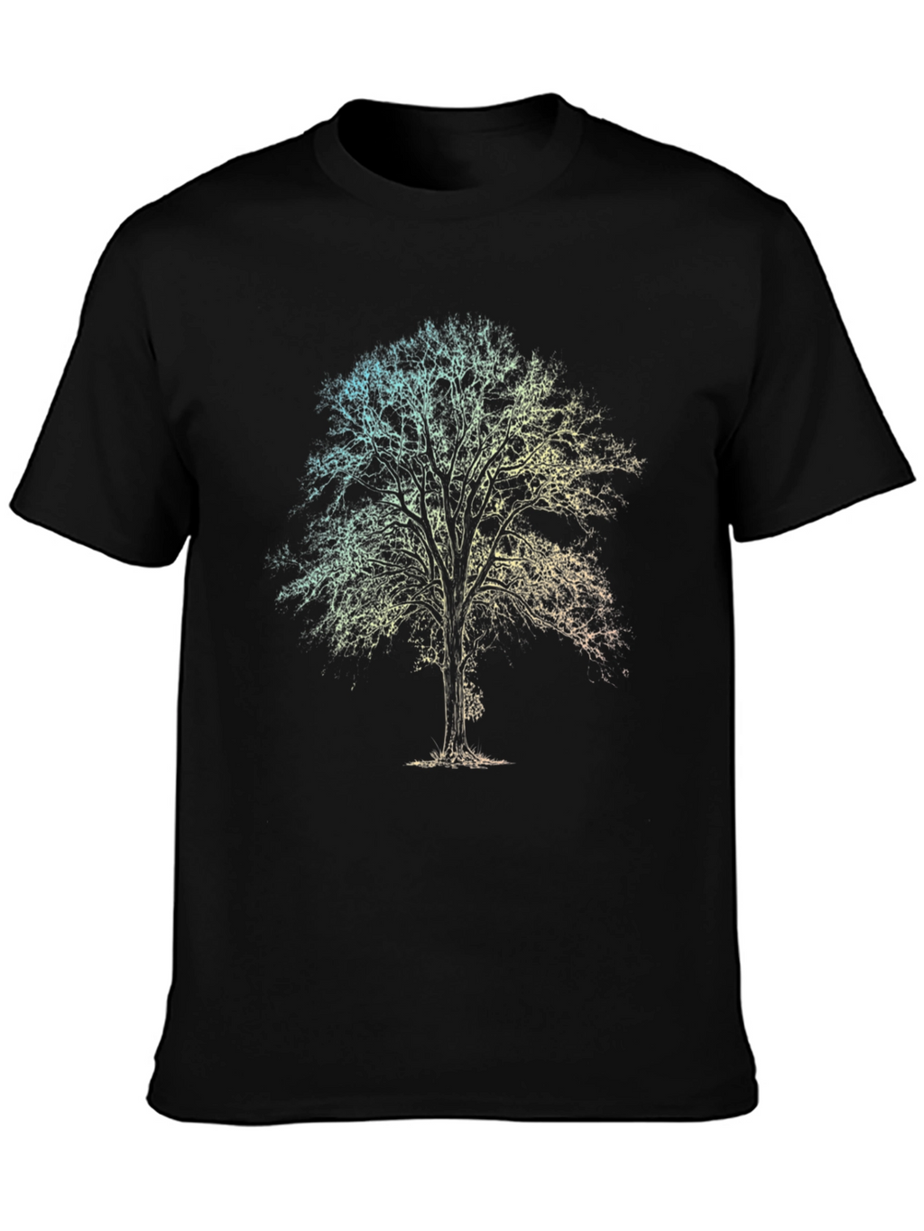 Nature Tree Graphic Tee - Mens Black T-Shirt