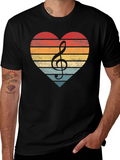 Retro Music Heart T-Shirt